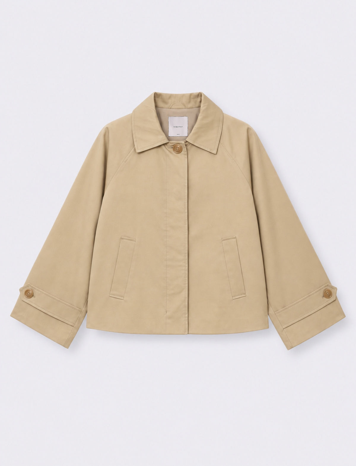 Short trench foderato - Cammello