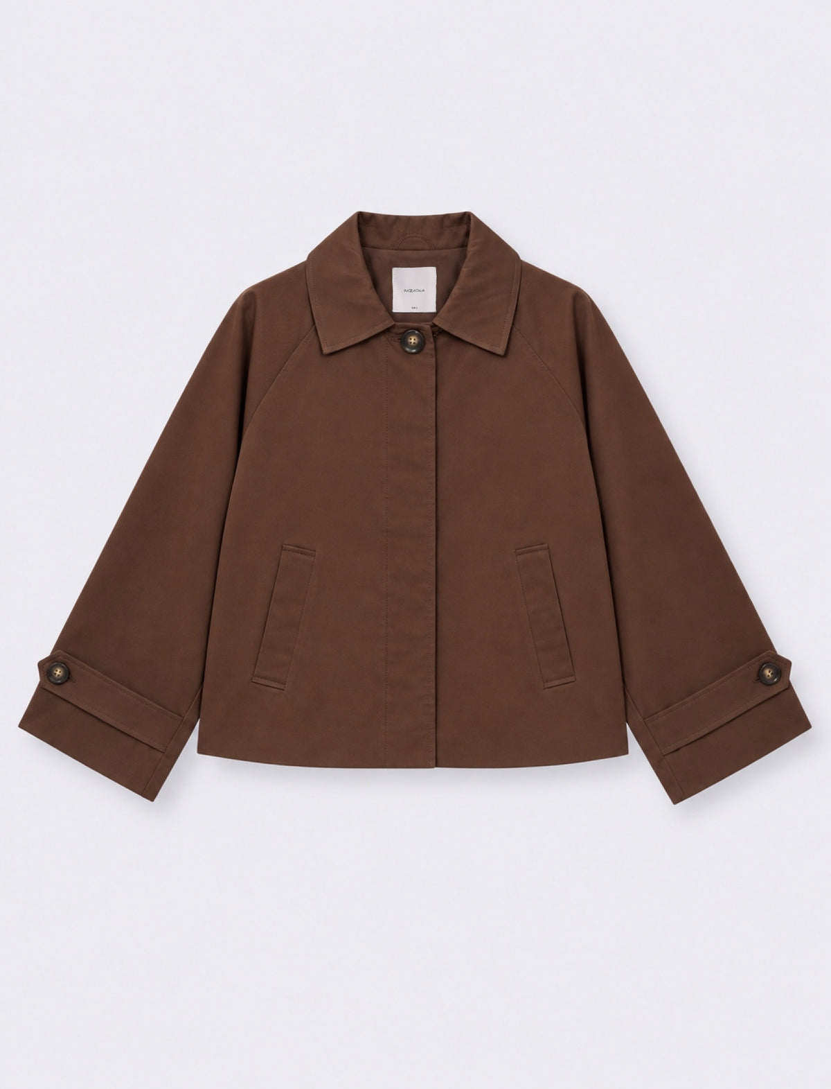 Short trench foderato - Marrone