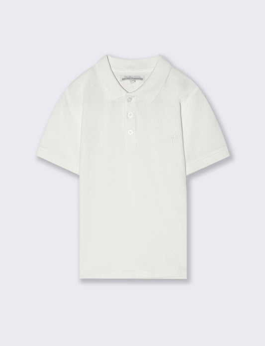 Polo mezza manica da bambino - Bianco