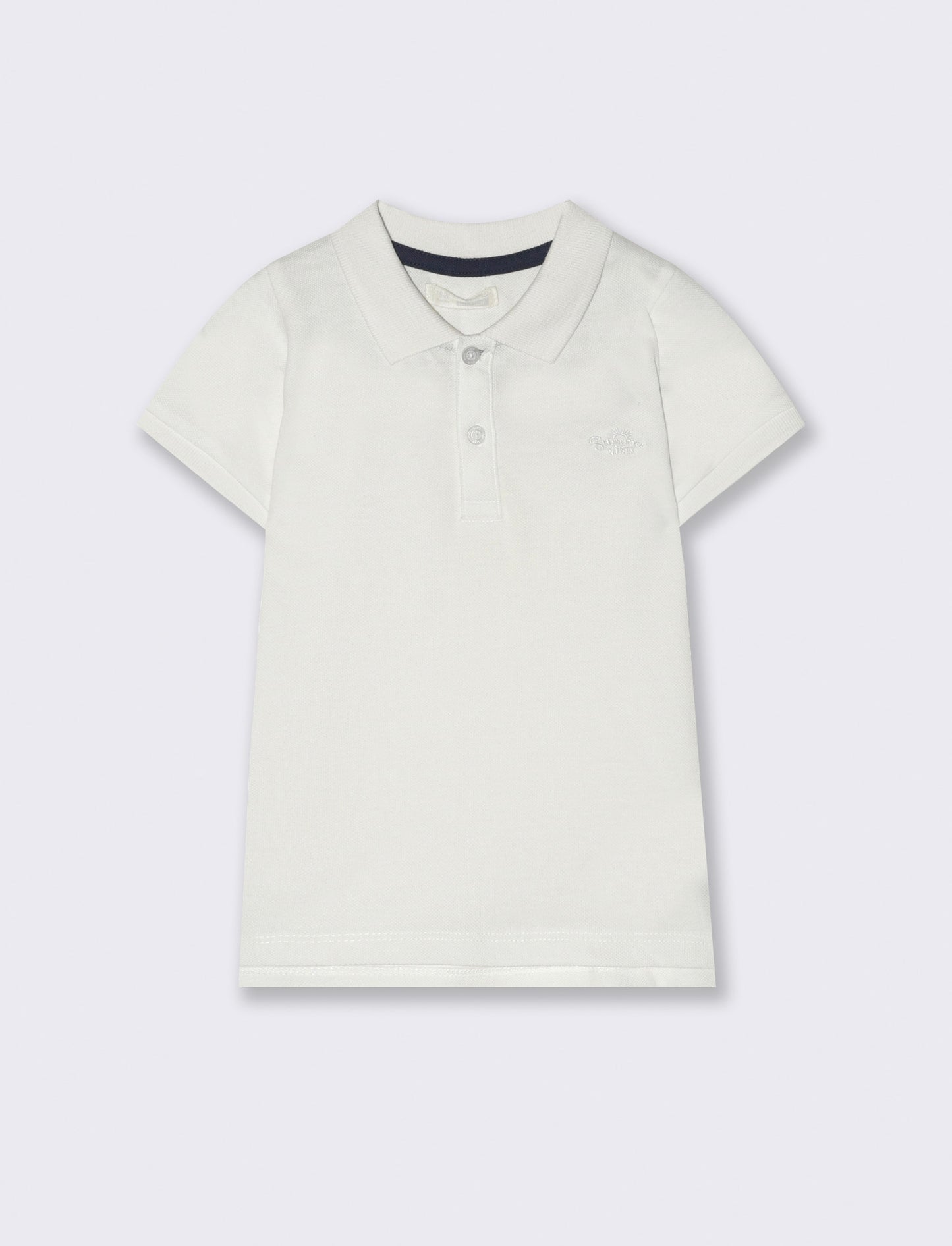 T-shirt modello polo da neonato - Bianco