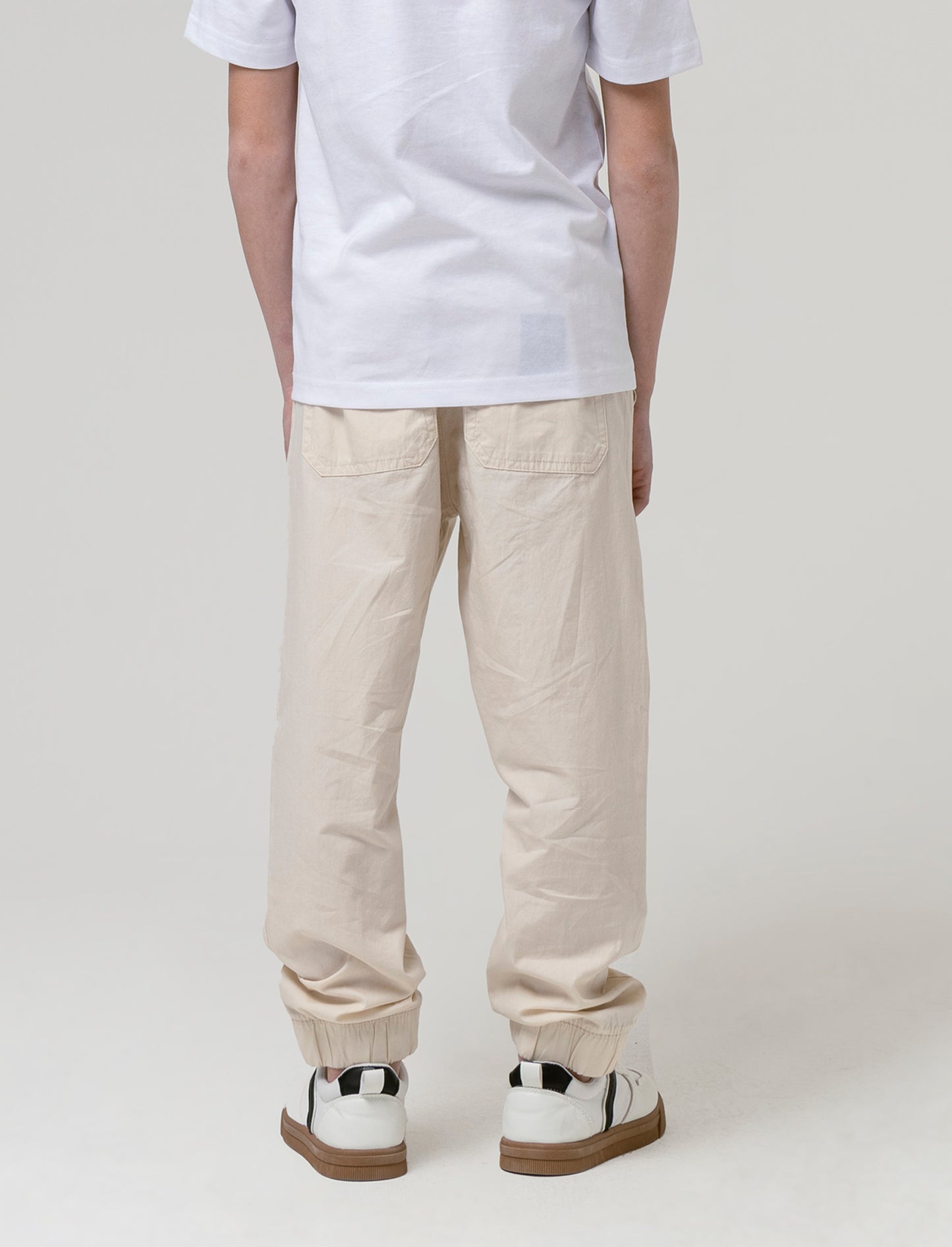 Pantalone in cotone modello cargo da bambino - Beige