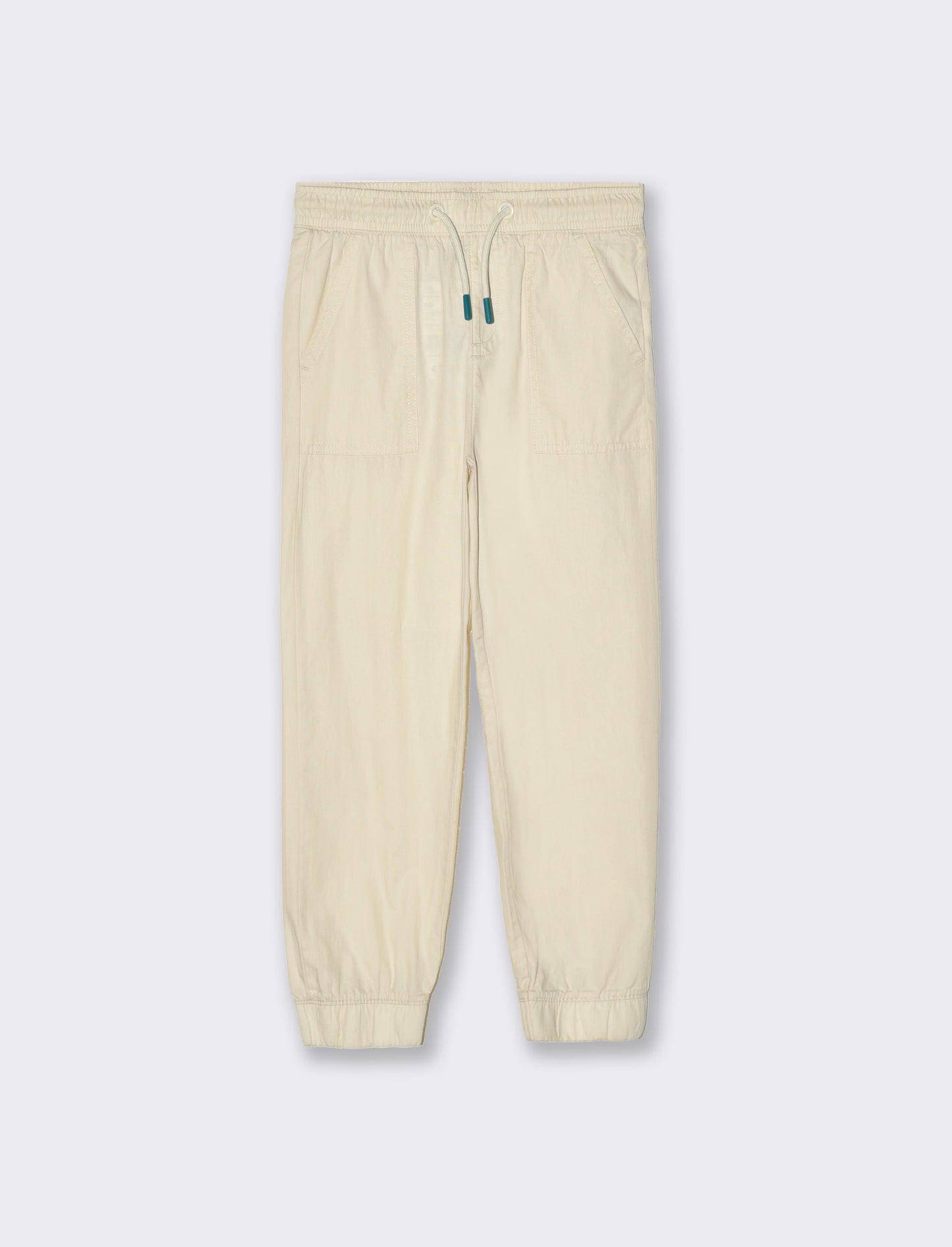 Pantalone in cotone modello cargo da bambino - Beige