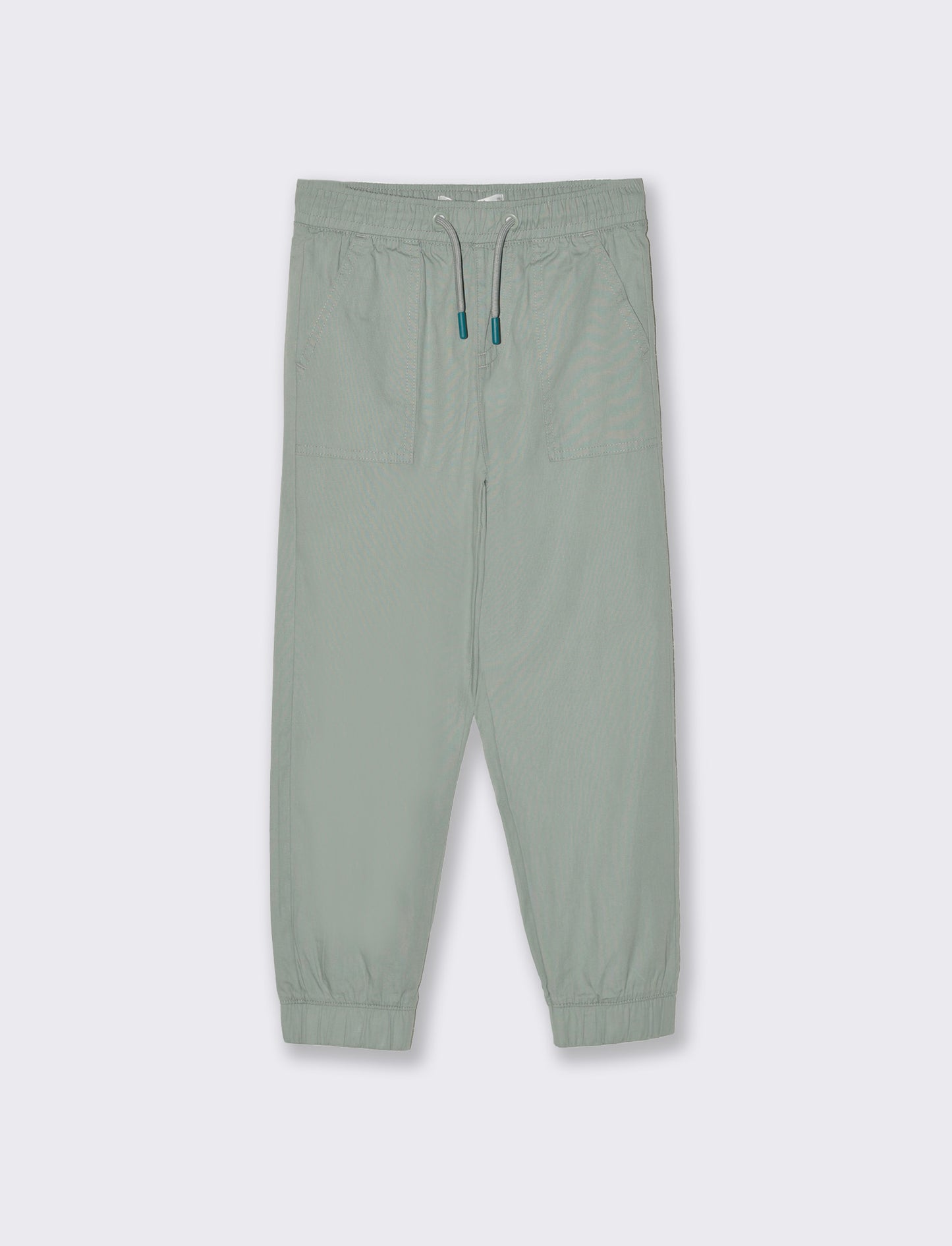 Pantalone in cotone modello cargo da bambino - Verde salvia