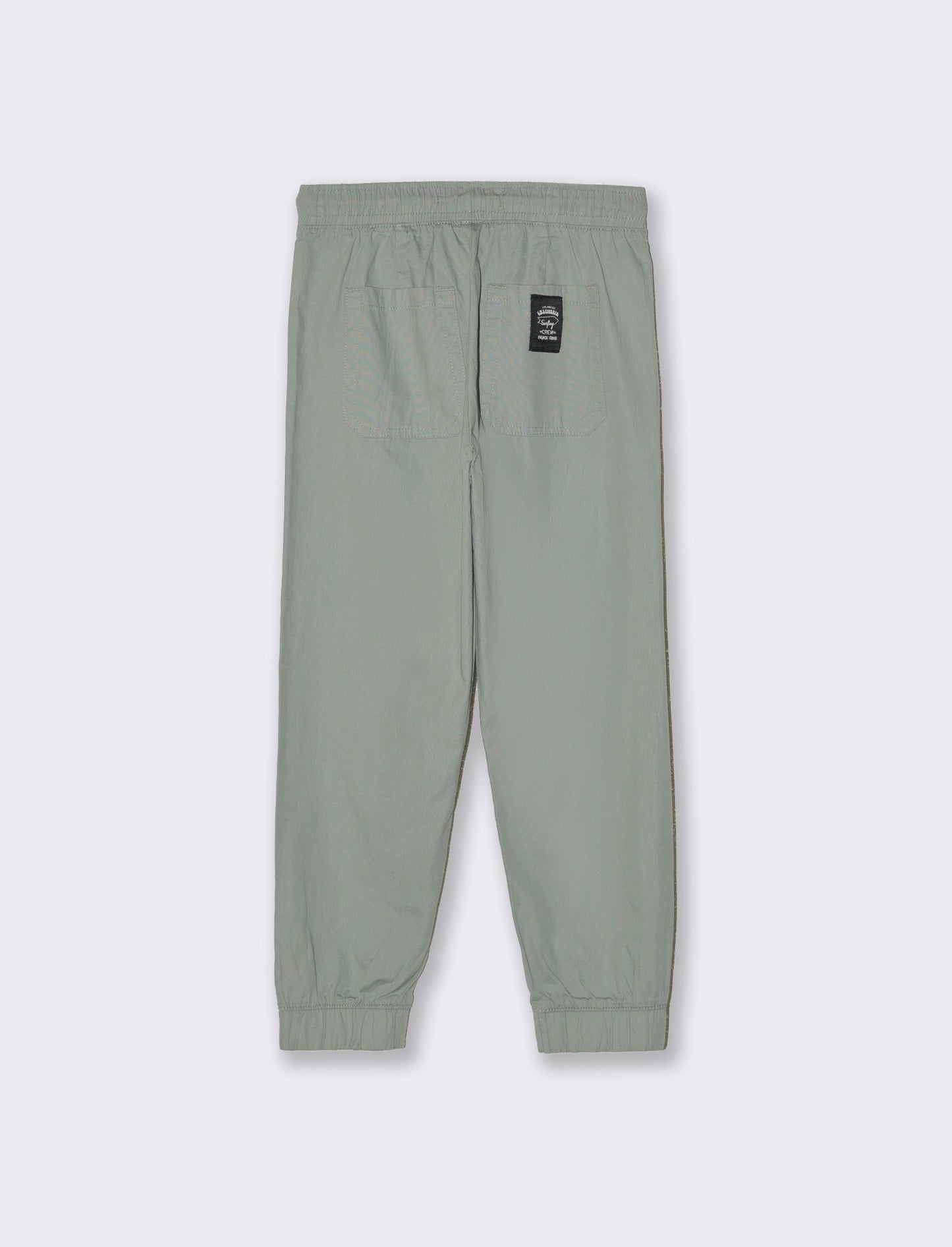 Pantalone in cotone modello cargo da bambino - Verde salvia