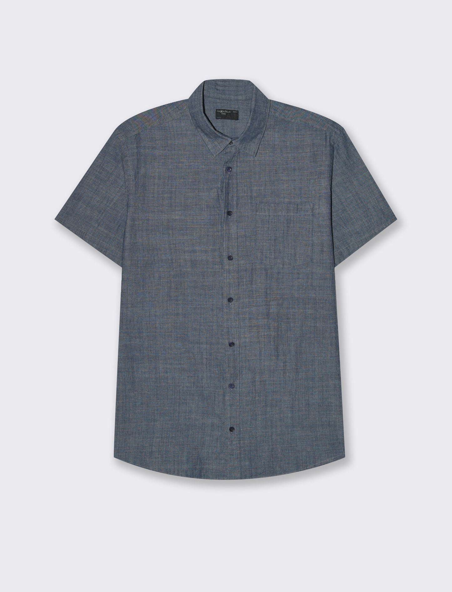 Camicia di cotone effetto denim da uomo - Denim