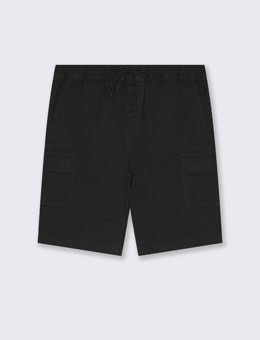 Bermuda jogger cargo fit da uomo - Nero