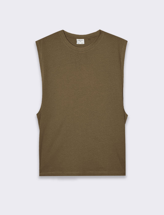 Man's sleeveless t-shirt for casual style - Green