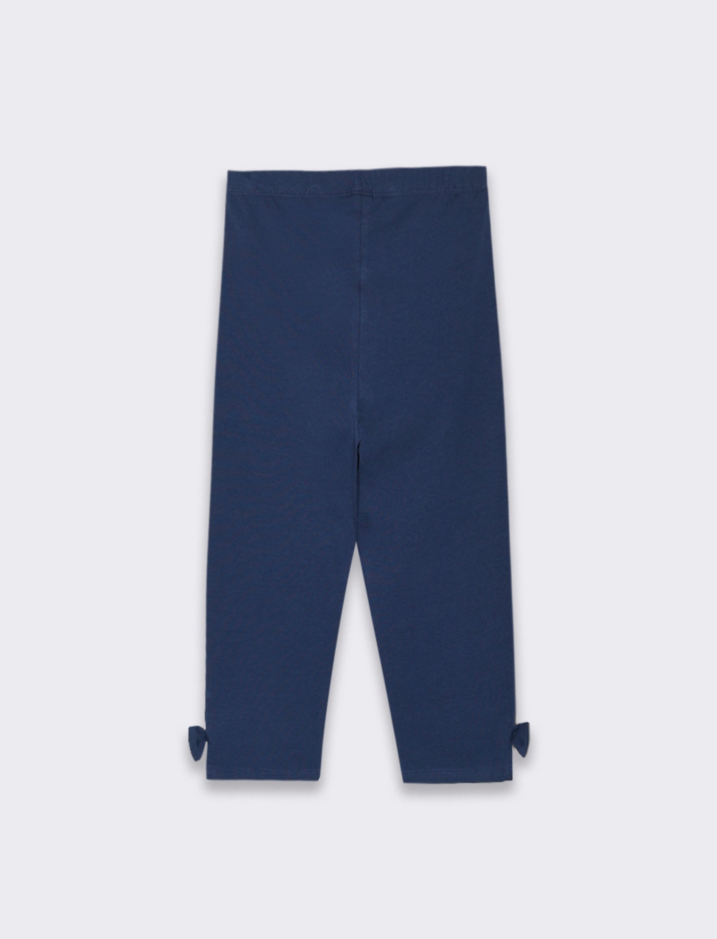 Leggings in cotone modello 3/4 da bambina - Blu