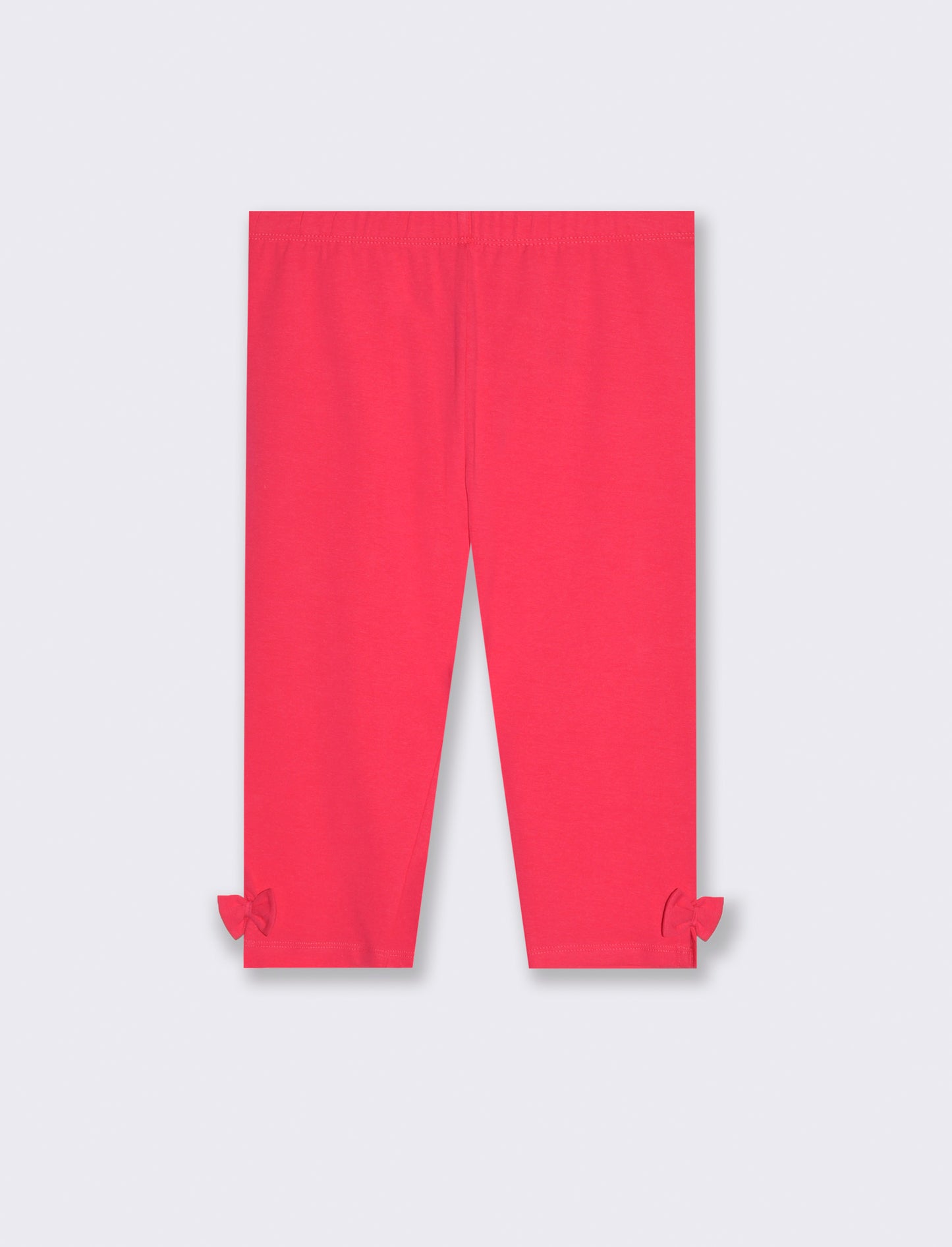 Leggings in cotone modello 3/4 da bambina - Rosa