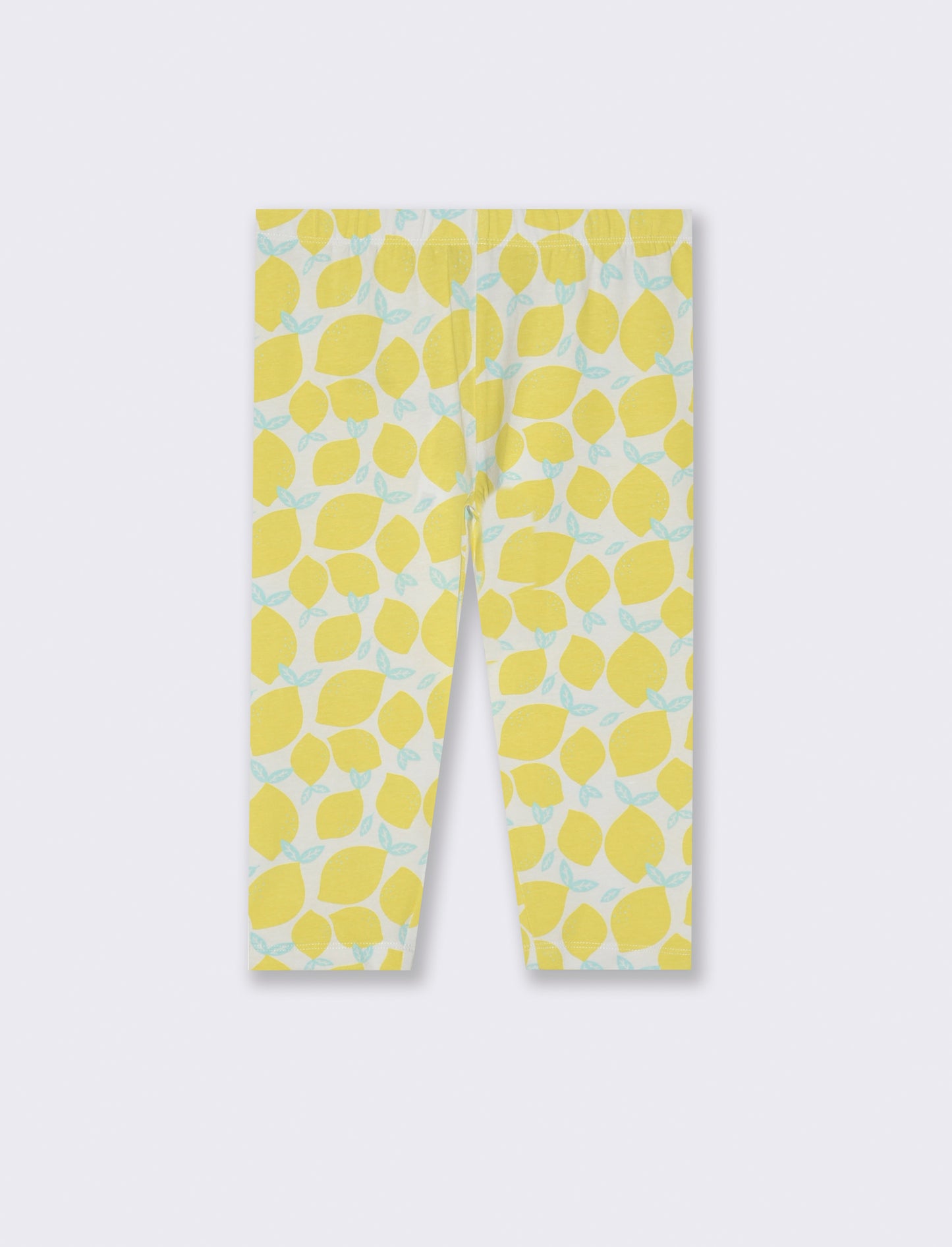 Leggings in cotone vestibilità 3/4 da bambina - Giallo