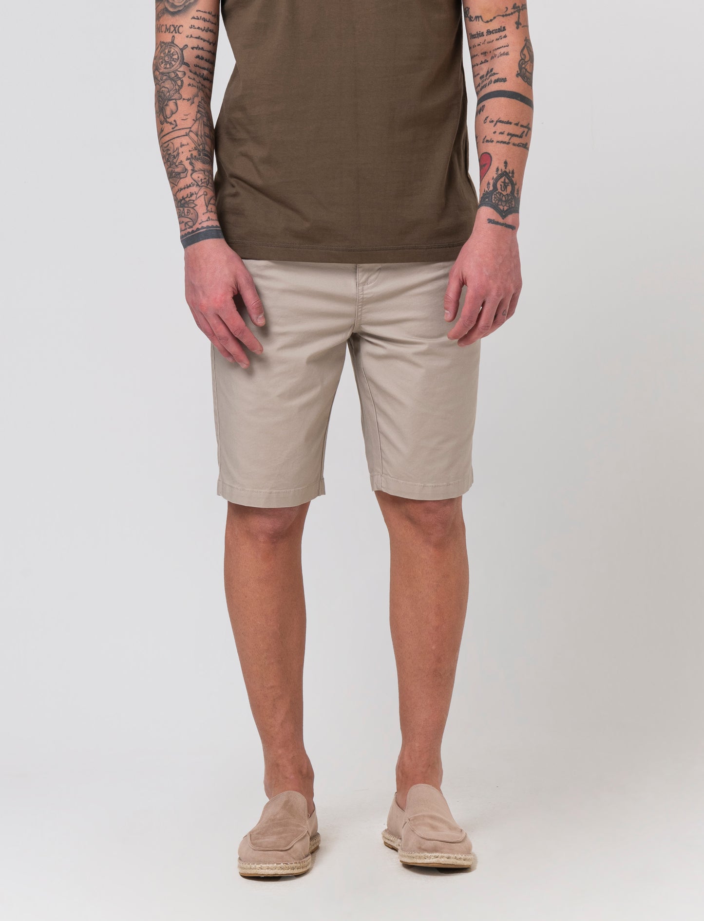 Bermuda 5 tasche slim fit da uomo - Beige