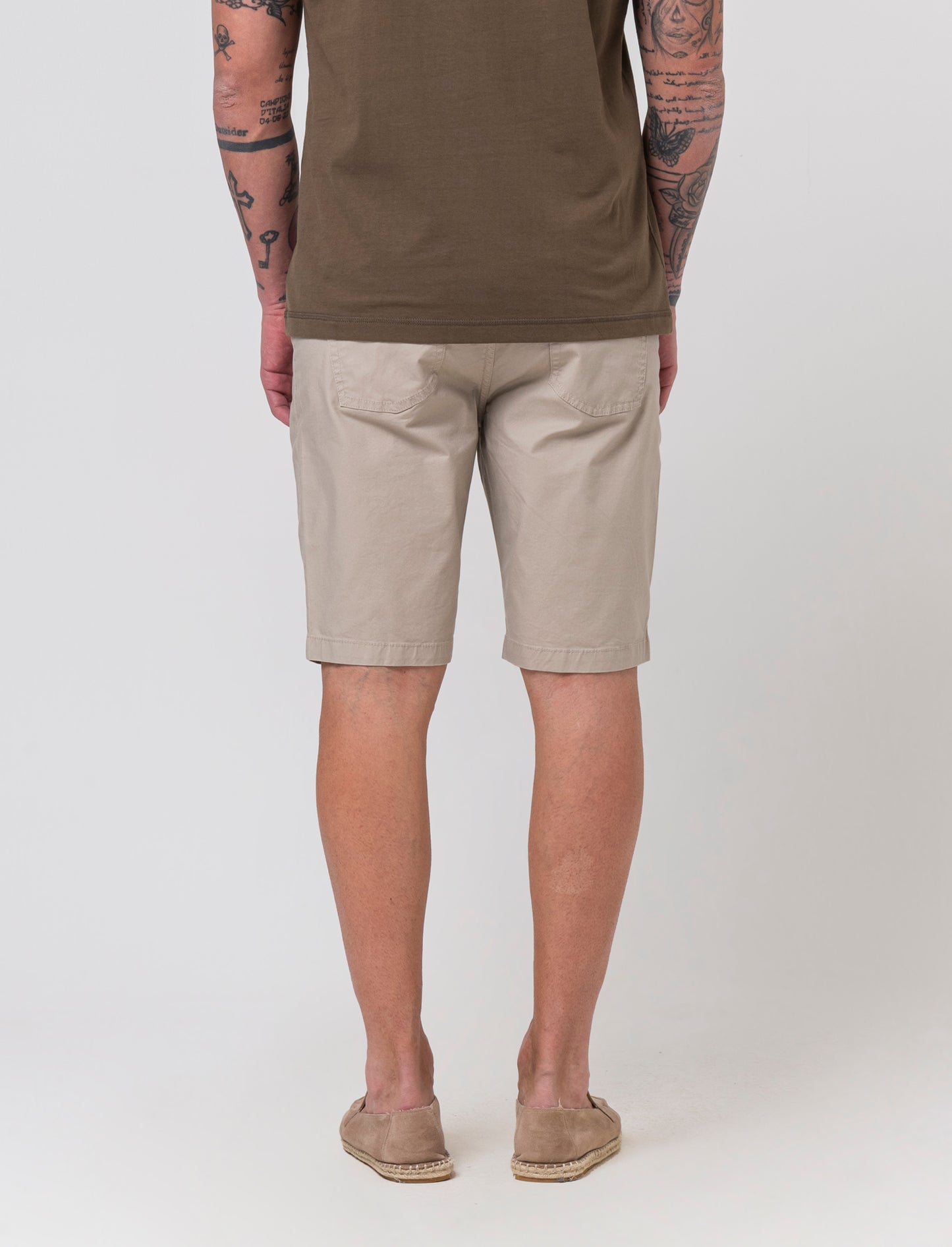 Bermuda 5 tasche slim fit da uomo - Beige