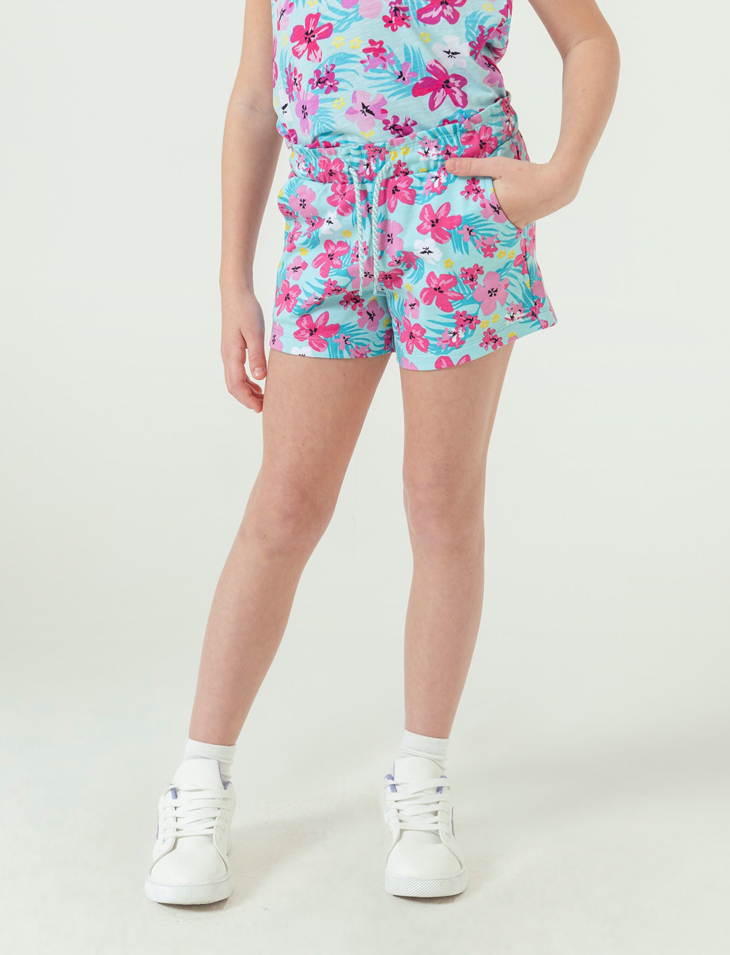 Short in felpa 2 pack da bambina - Fuxia