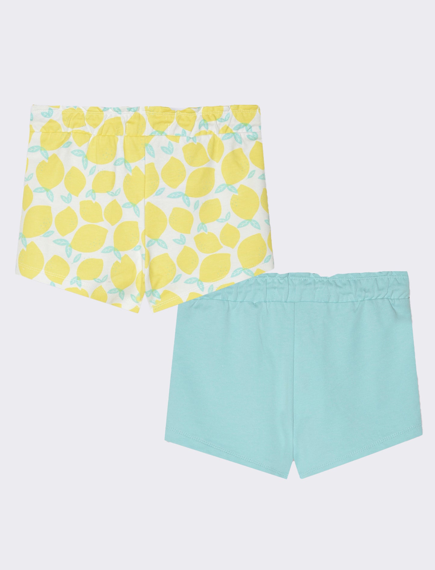 Short in felpa 2 pack da bambina - Verde acqua