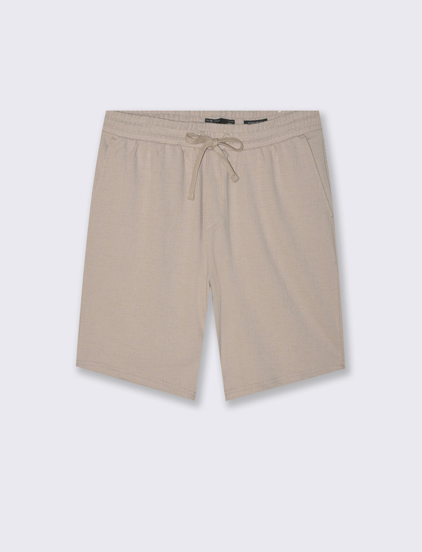 Man's jute effect jacquard bermuda shorts - Beige