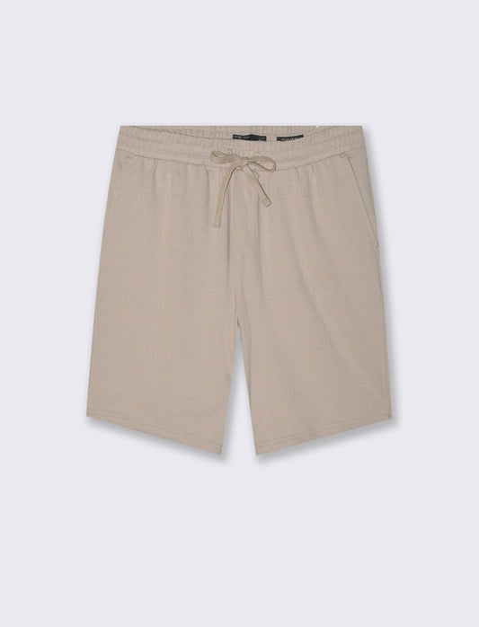 Man's jute effect jacquard bermuda shorts - Beige