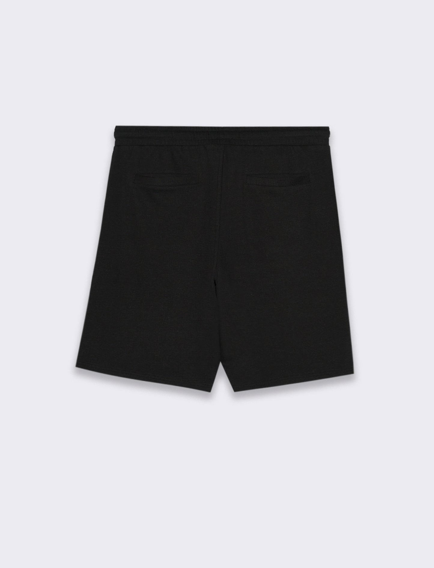 Bermuda struttura jacquard effetto iuta da uomo - Nero