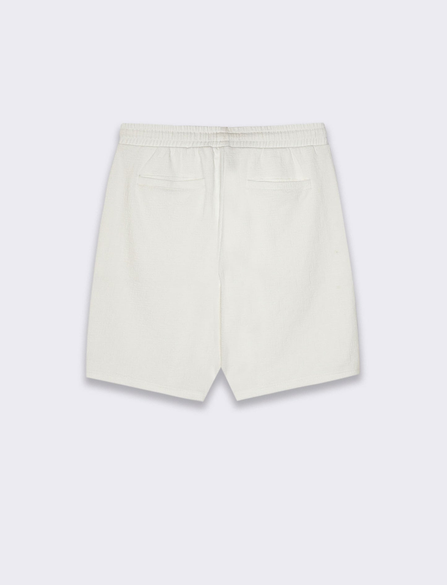 Bermuda struttura jacquard effetto iuta da uomo - Bianco