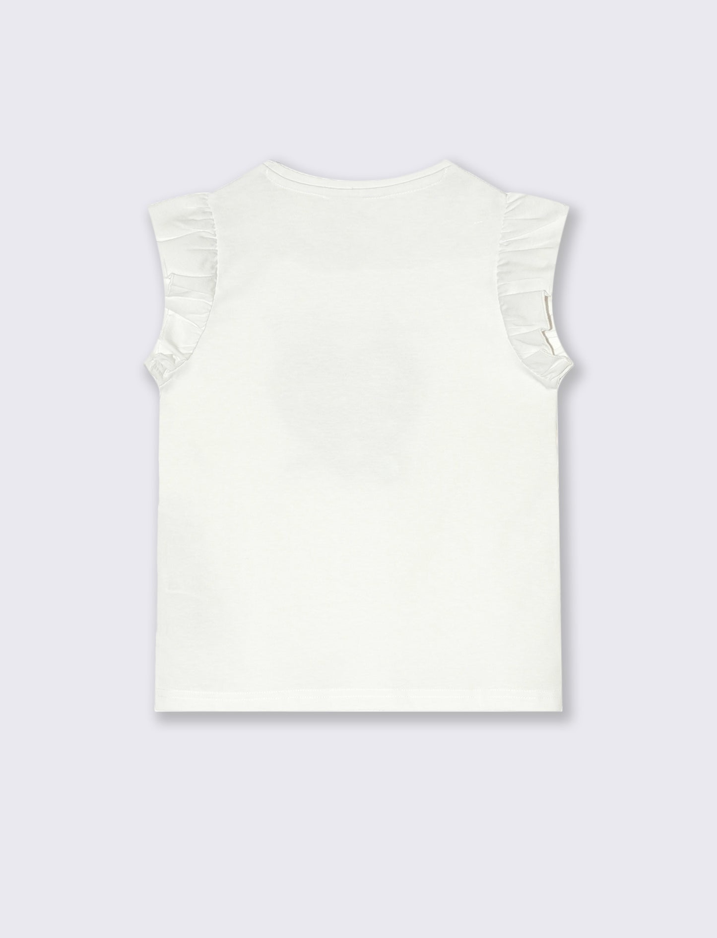 T-shirt estiva da bambina con stampa colorata - Bianco