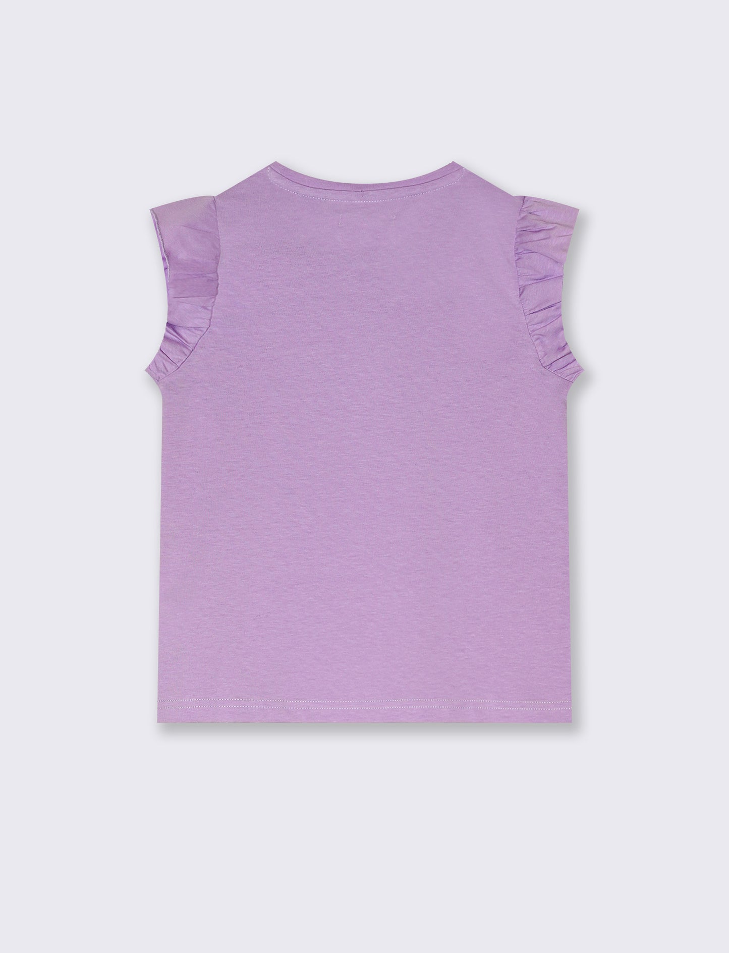 T-shirt estiva da bambina con stampa colorata - Lilla