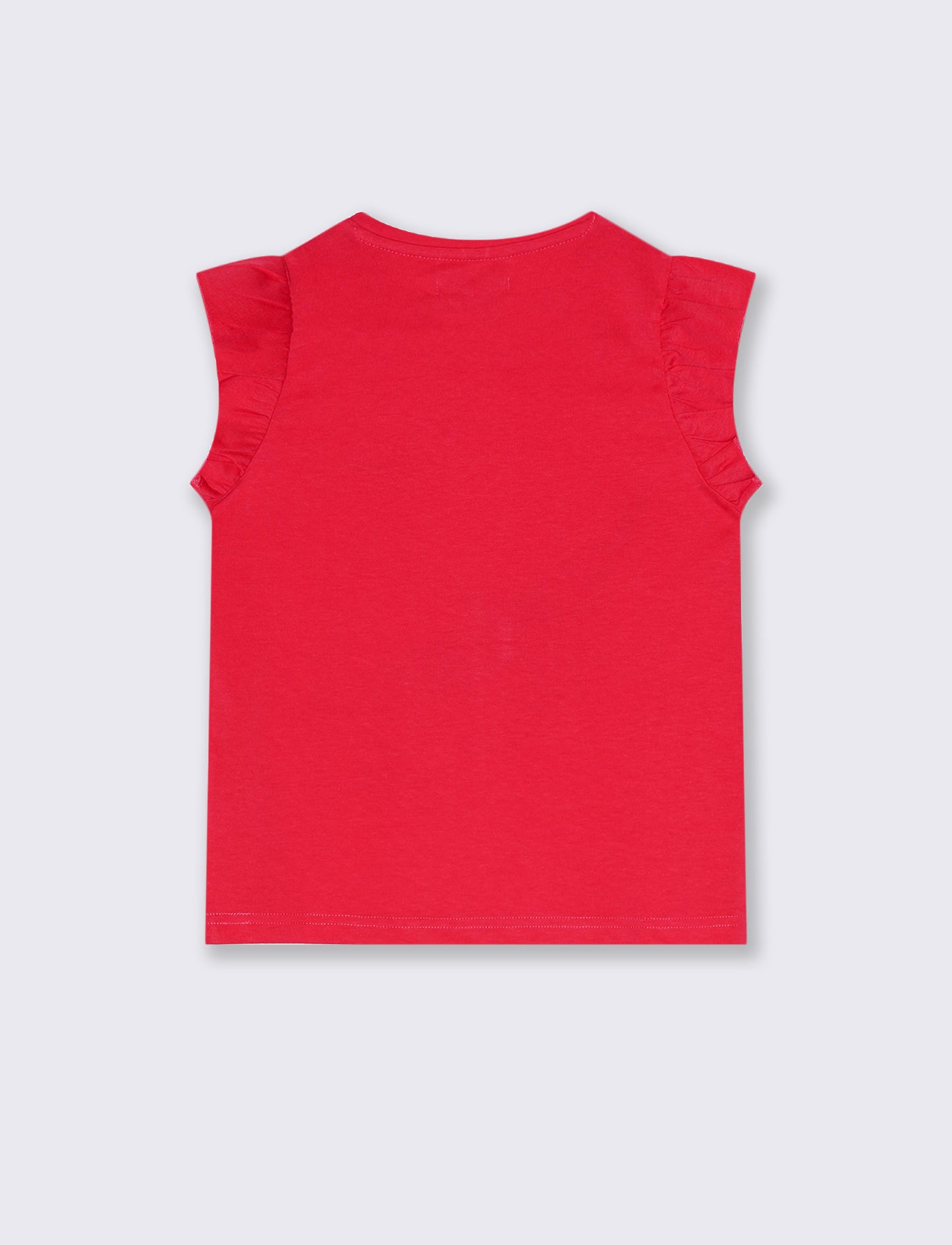 T-shirt estiva da bambina con stampa colorata - Fuxia