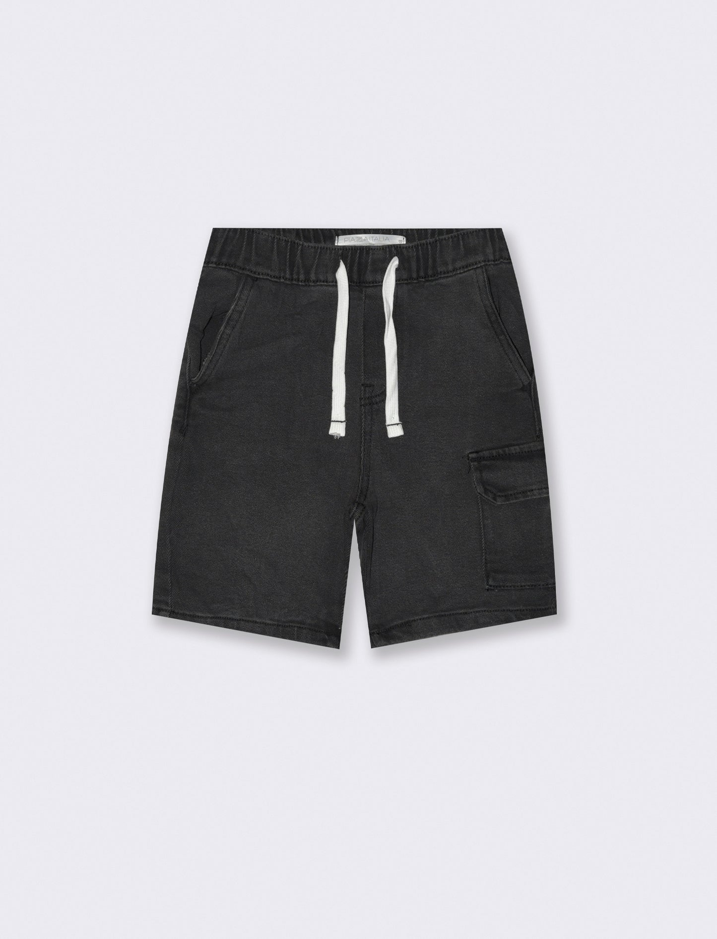 Bermuda in denim da bambino - Nero