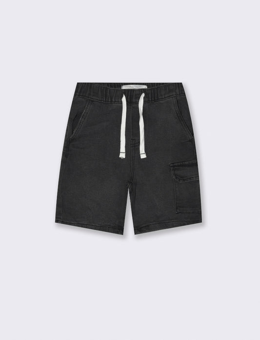 Bermuda in denim da bambino - Nero