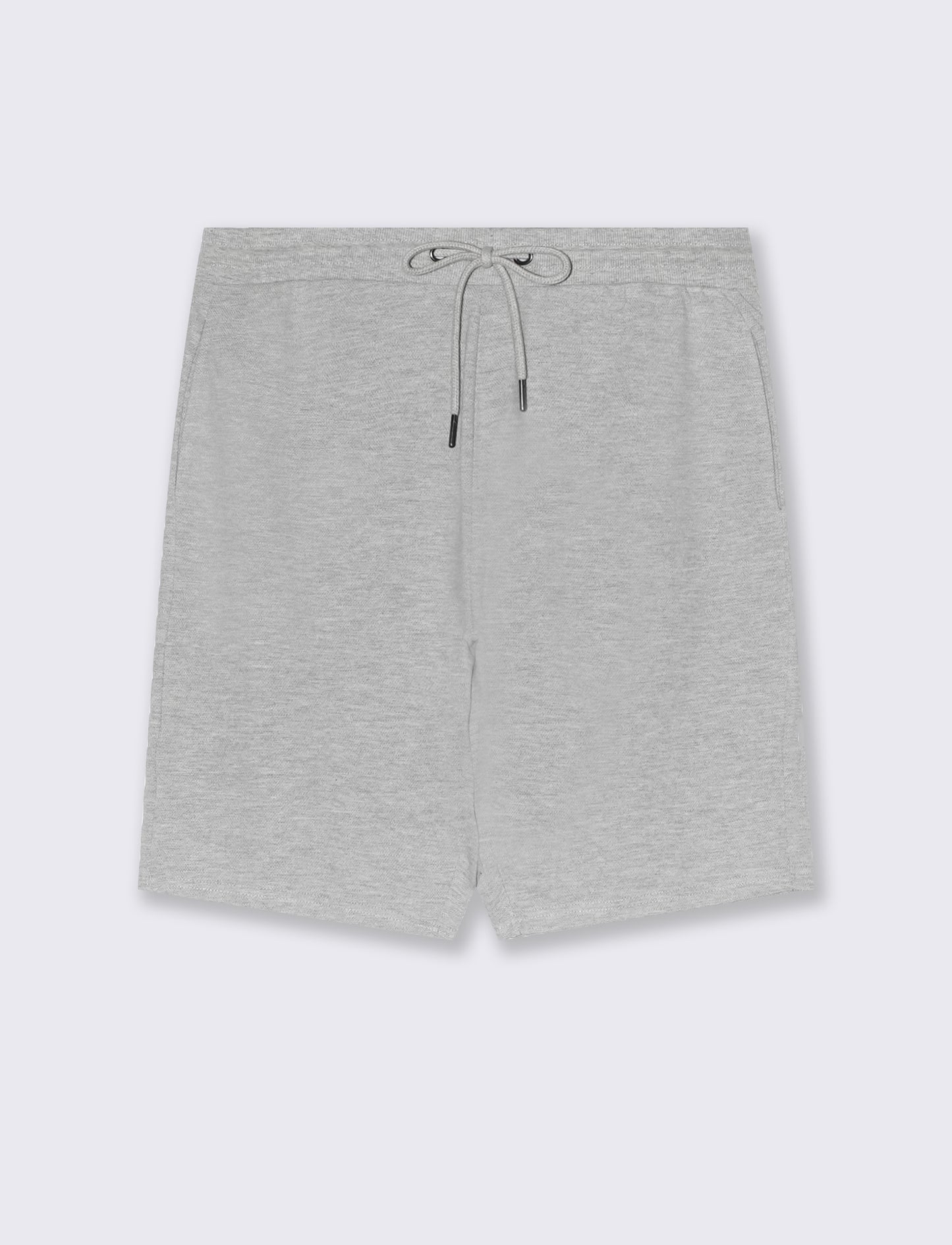 Bermuda in piquet con vita jogger da uomo - Grigio mel.