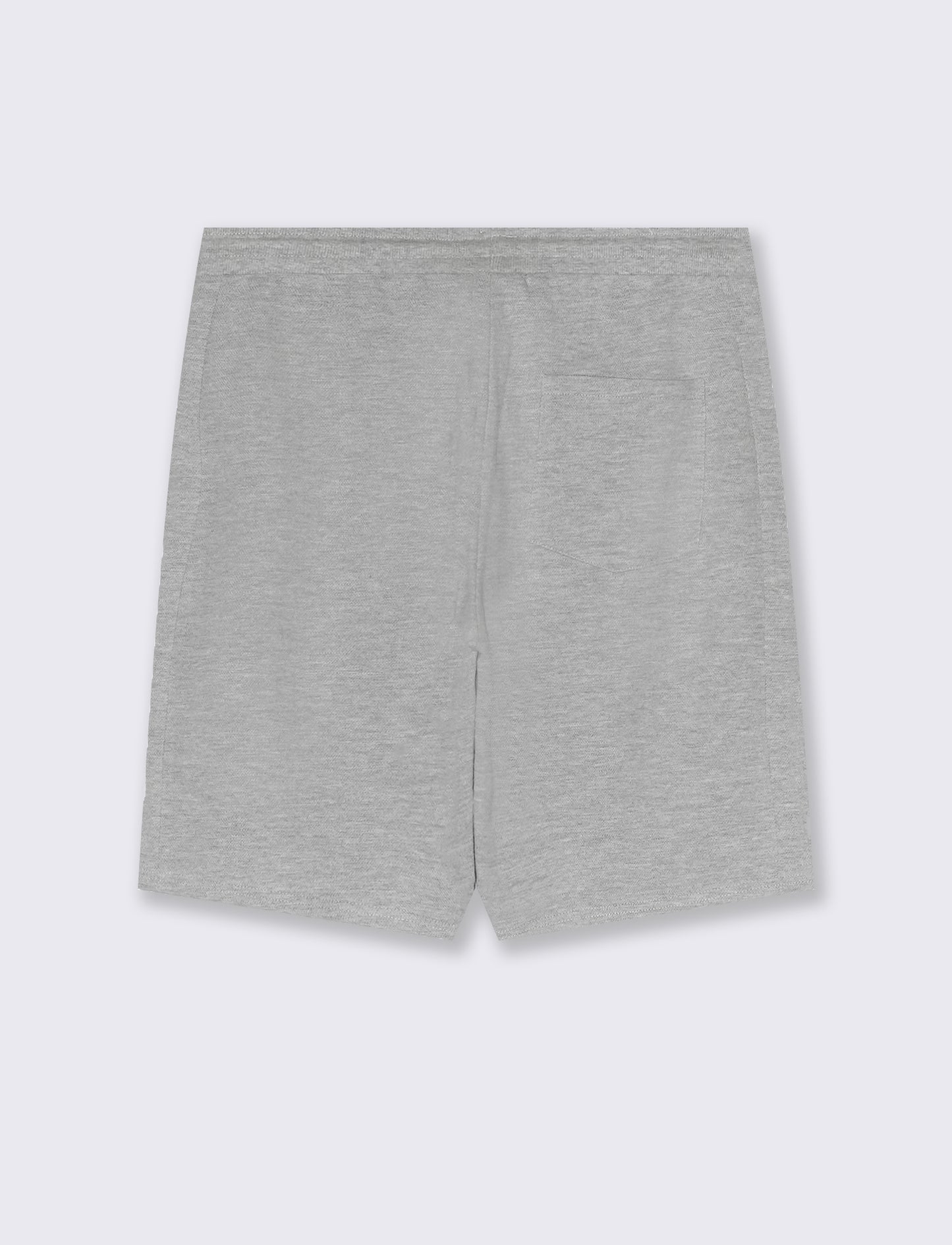 Bermuda in piquet con vita jogger da uomo - Grigio mel.