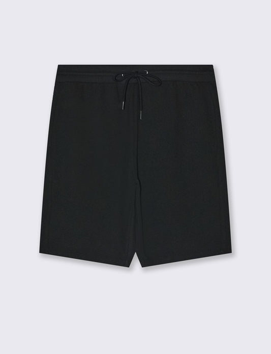 Man's piquet jogger waist bermuda shorts - Black