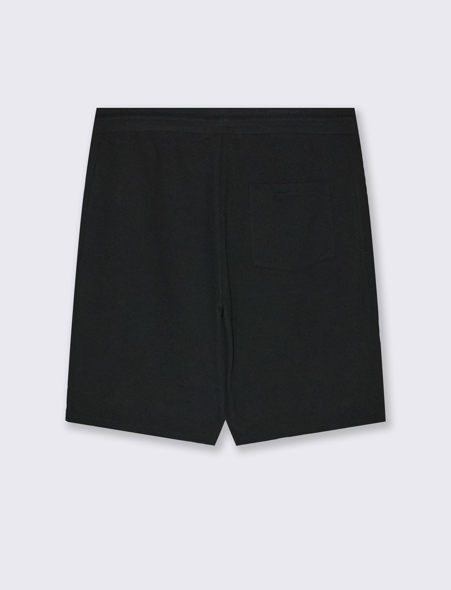 Bermuda in piquet con vita jogger da uomo - Nero