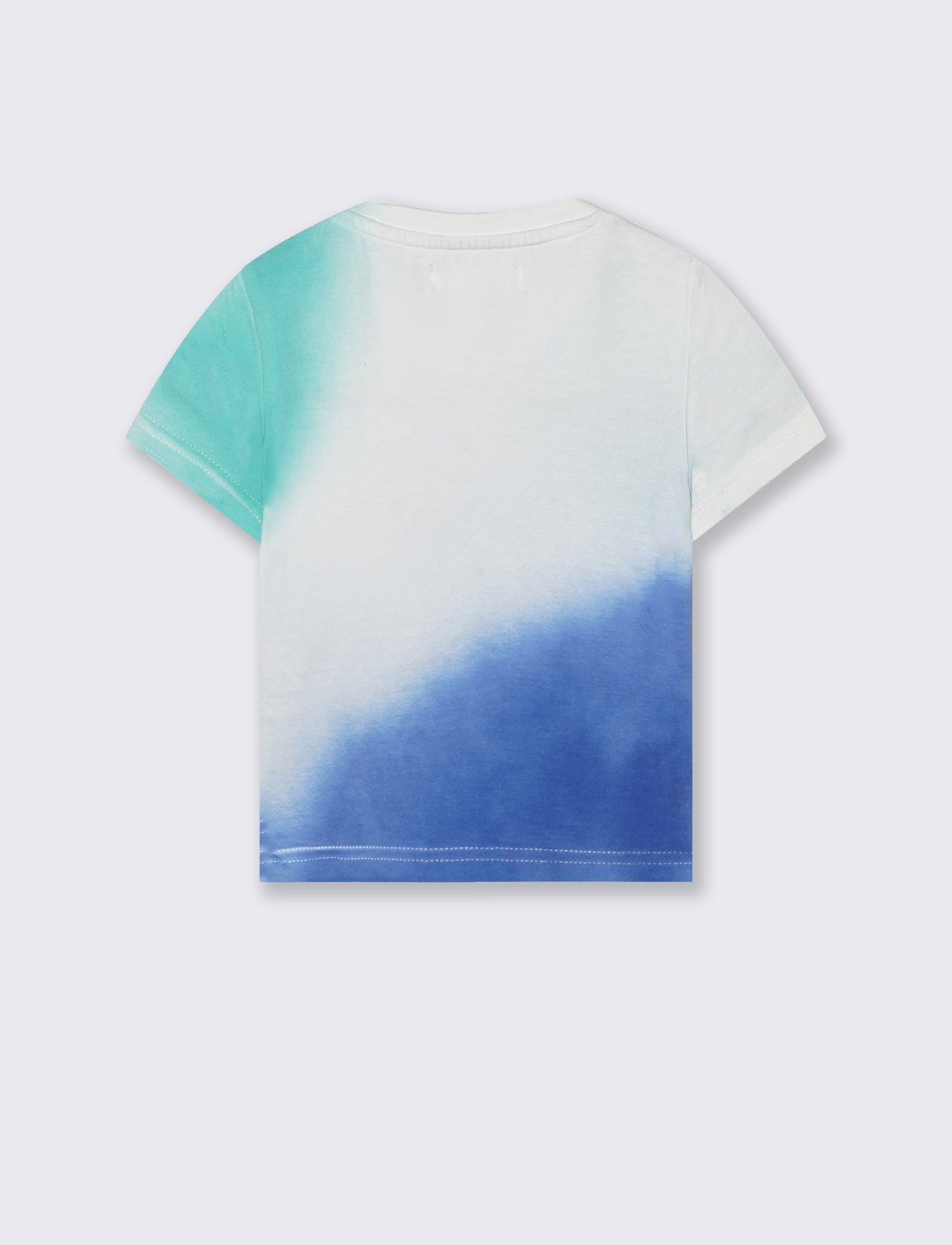 T-shirt sfumata girocollo manica corta - Azzurro