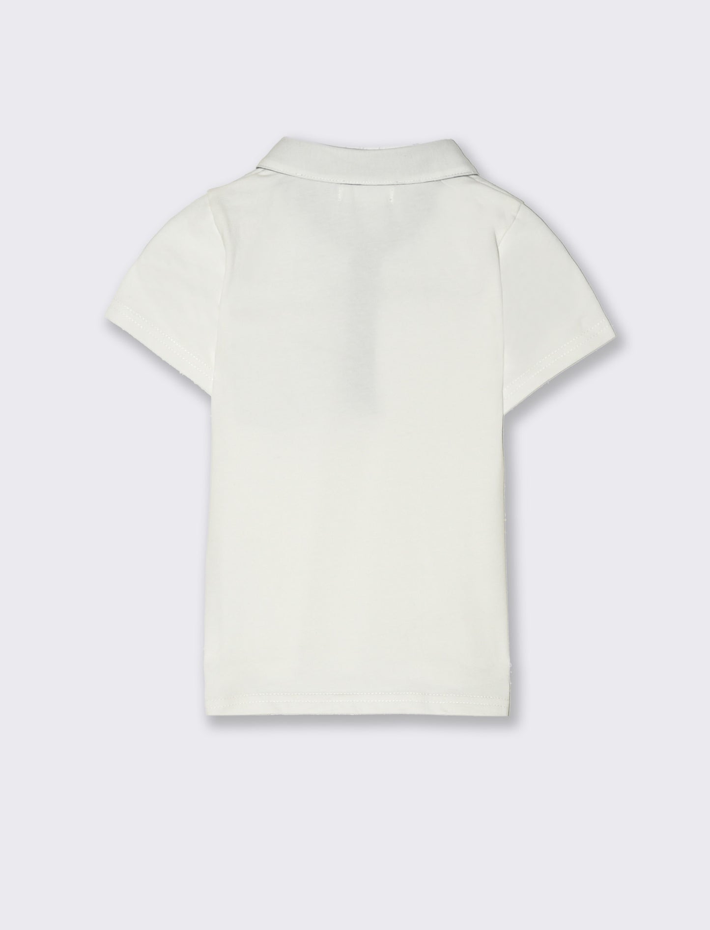 Polo con inserti a contrasto da neonato - Bianco latte