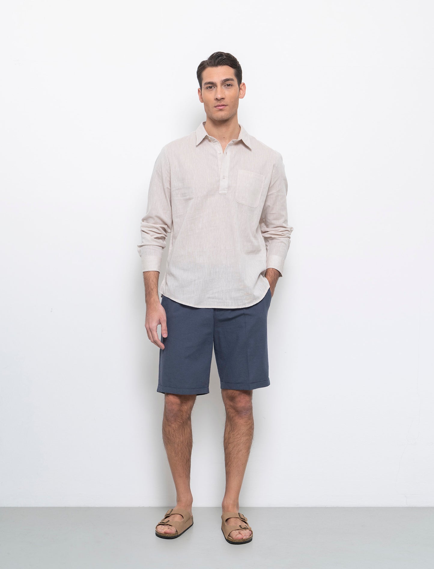 Bermuda vita jogger misto lino da uomo - Avion