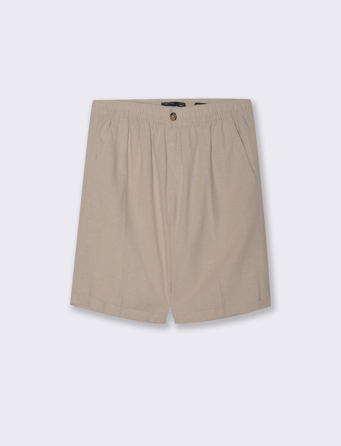 Bermuda vita jogger misto lino da uomo - Beige