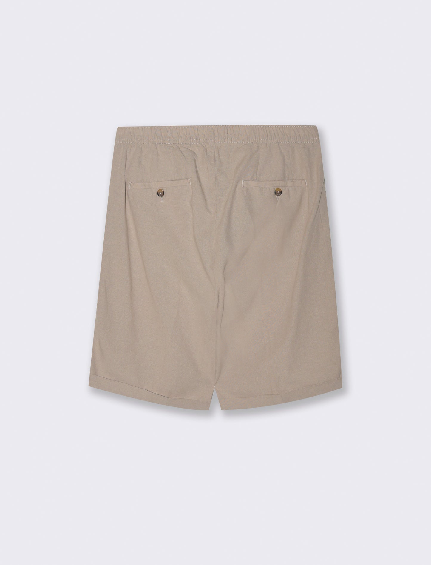 Bermuda vita jogger misto lino da uomo - Beige