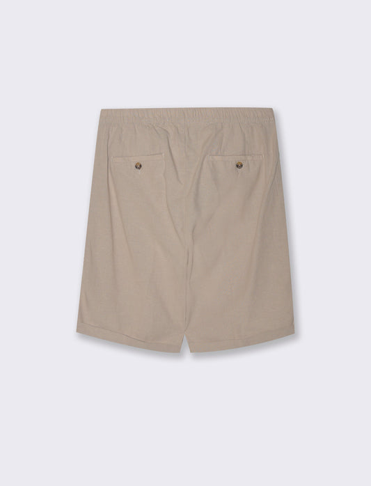 Man's linen blend vita jogger shorts - Beige