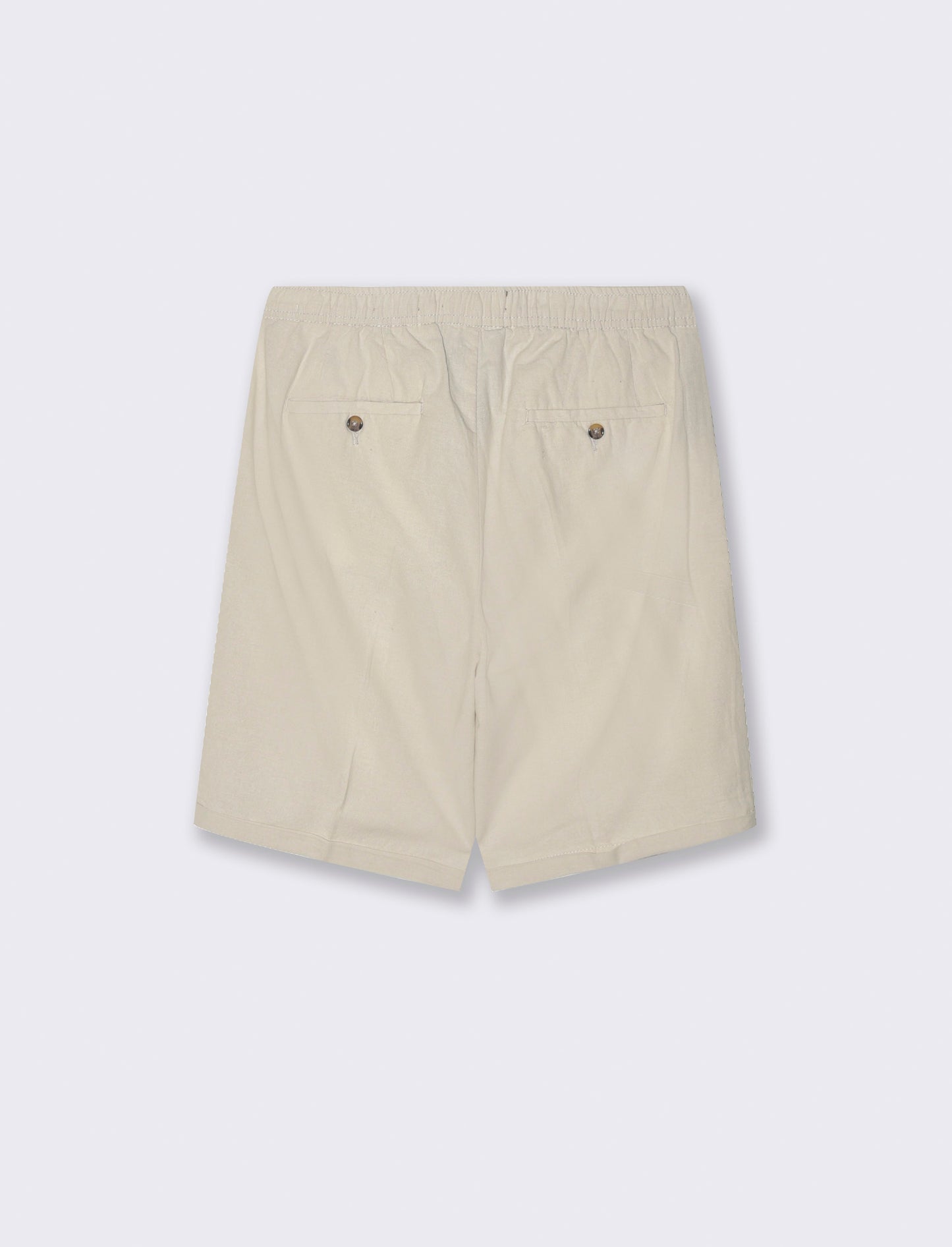 Bermuda vita jogger misto lino da uomo - Grigio ghiaccio