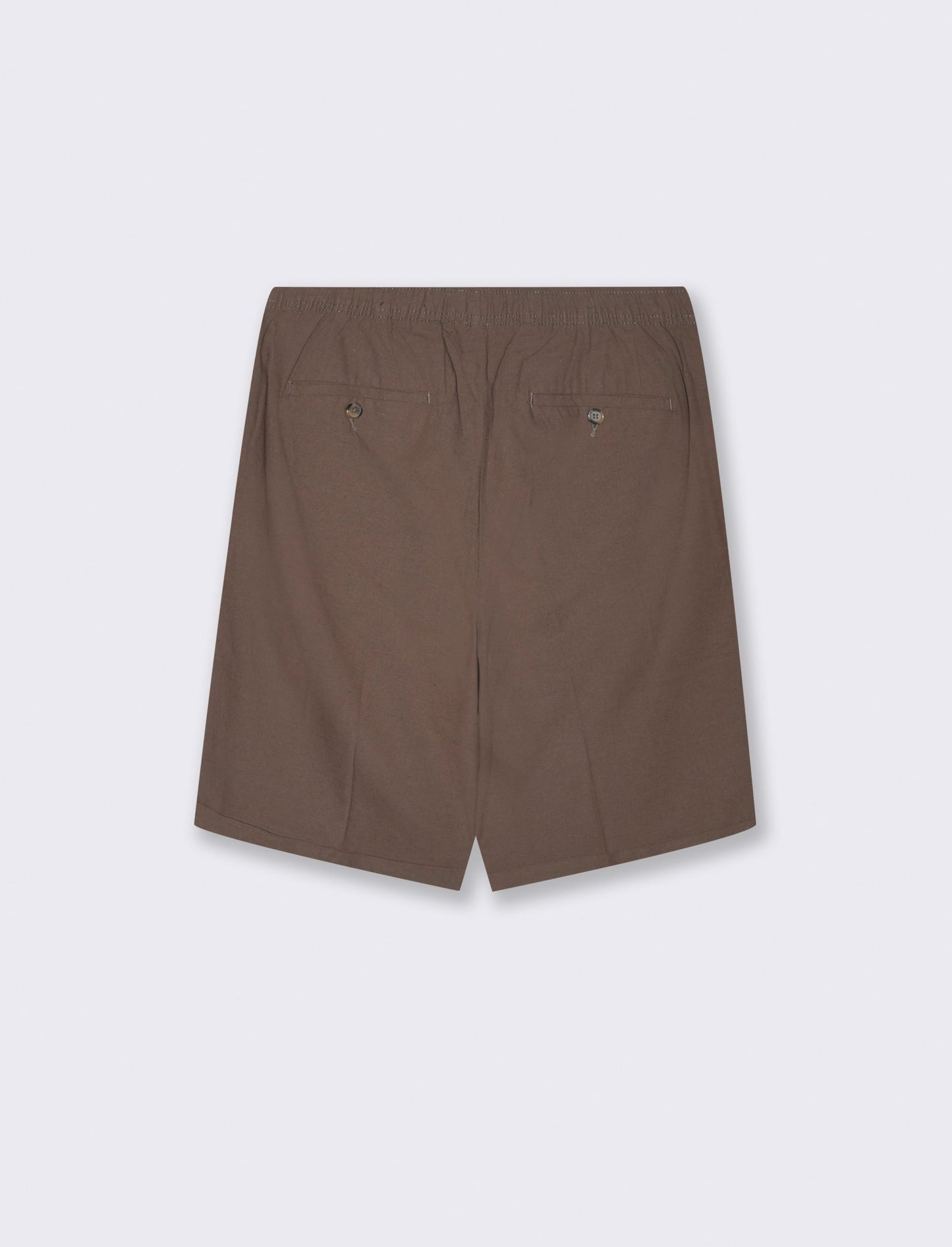 Bermuda vita jogger misto lino da uomo - Grigio fango
