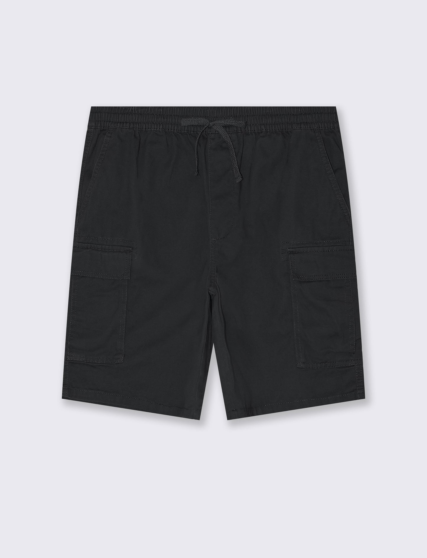 Bermuda cargo in twill da uomo - Nero