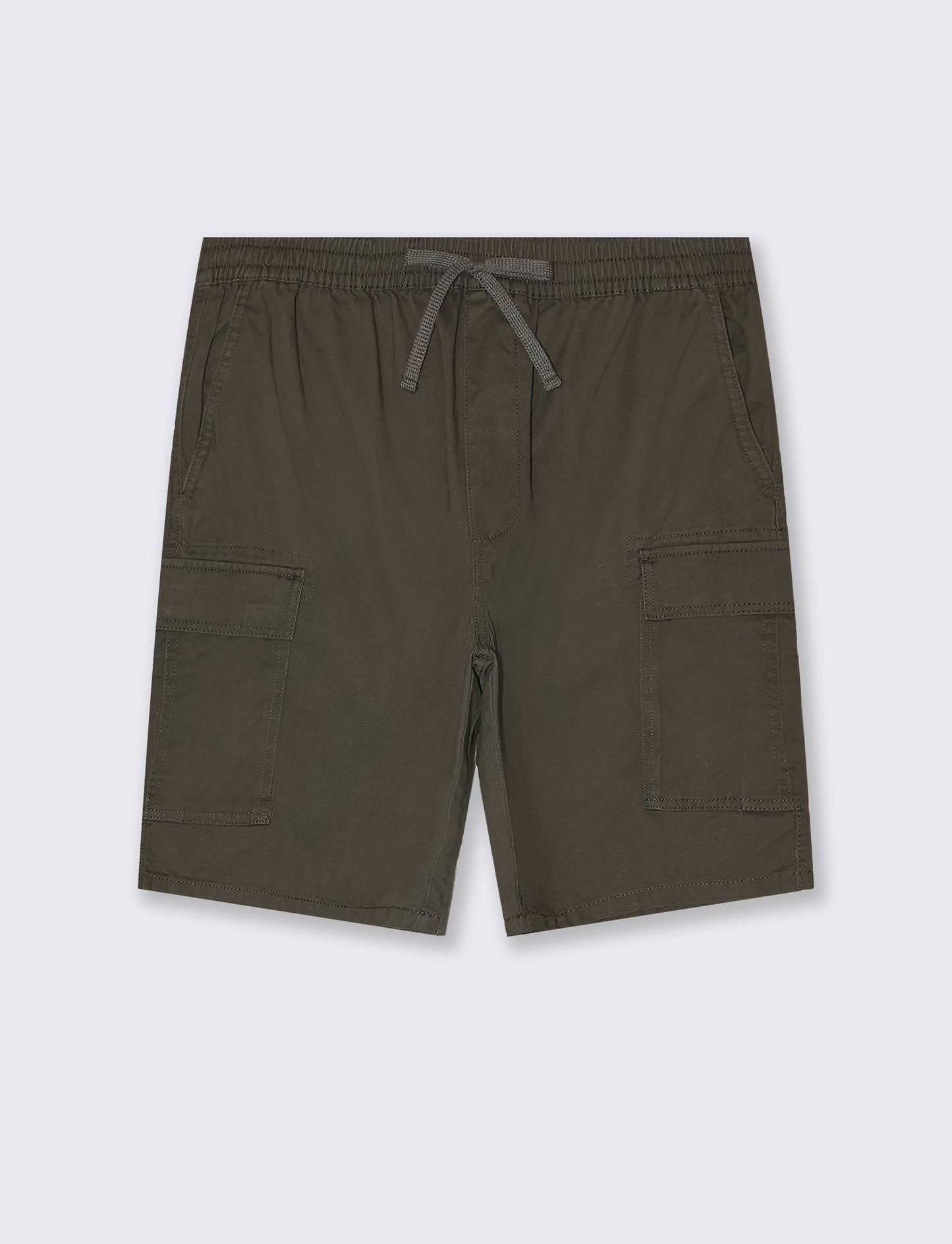 Bermuda cargo in twill da uomo - Verde kaki