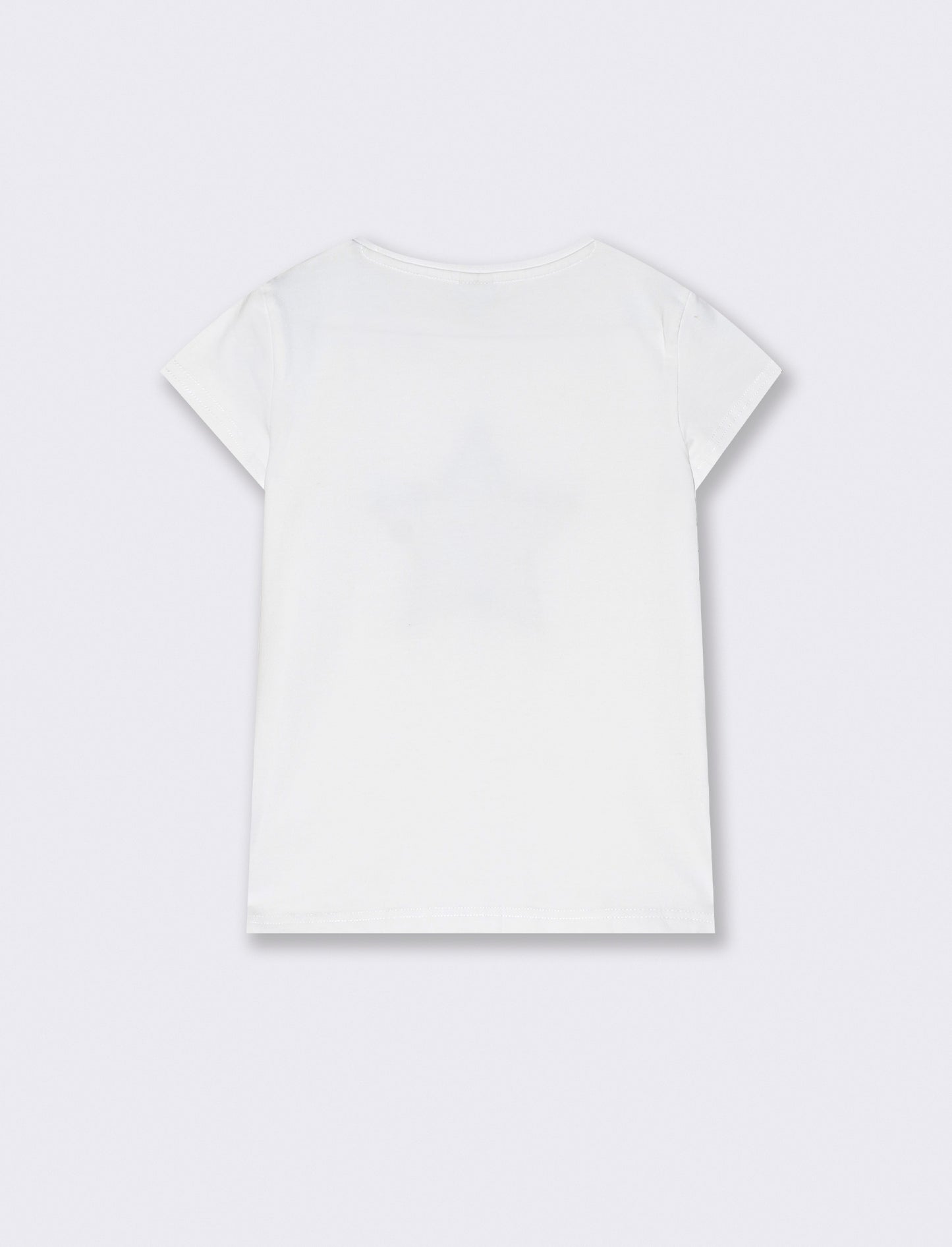 T-shirt fluo con frange colorate - Bianco latte