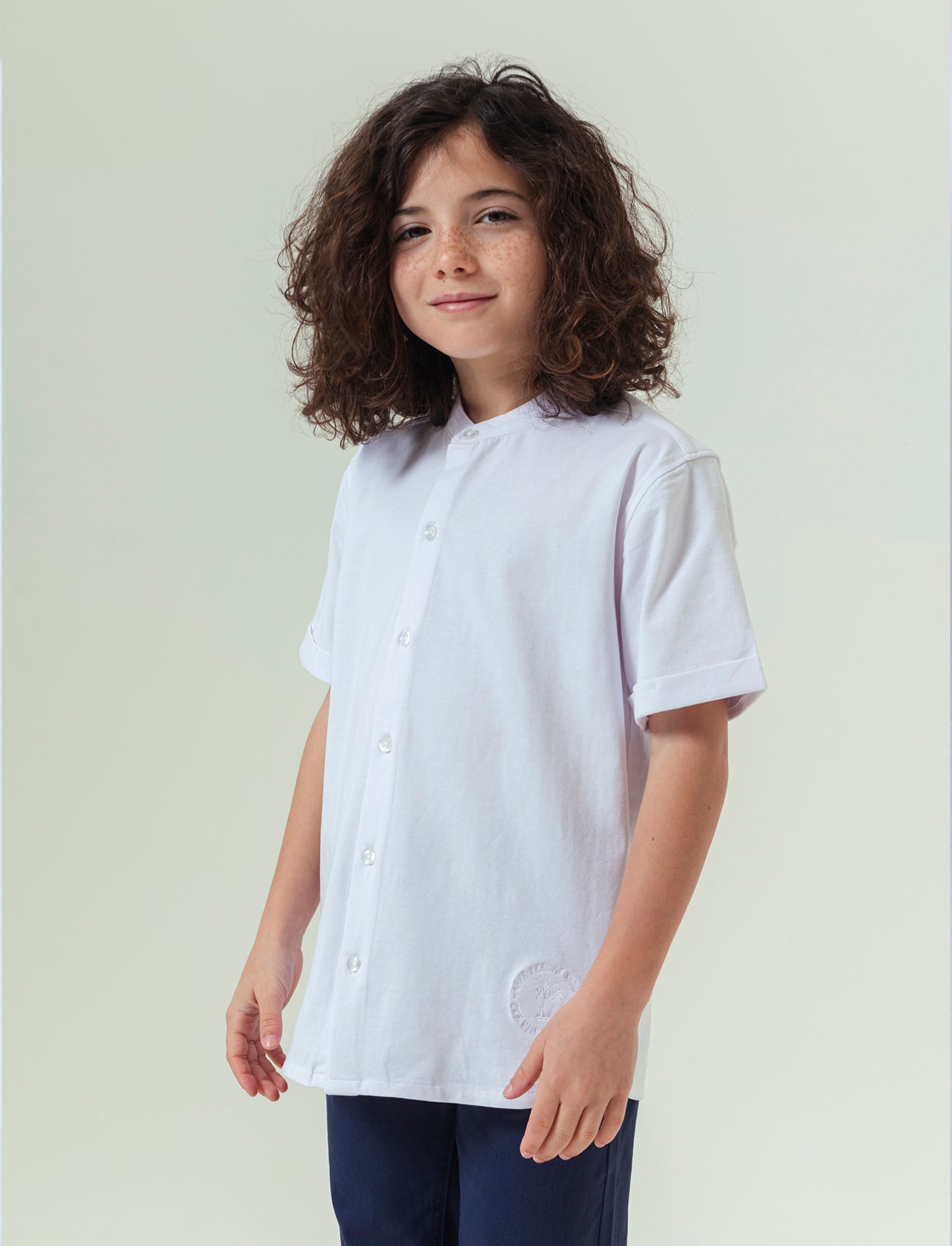 Camicia tinta unita da bambino - Bianco