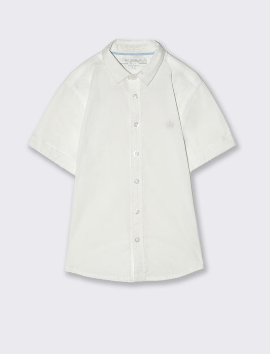 Camicia tinta unita da bambino - Bianco