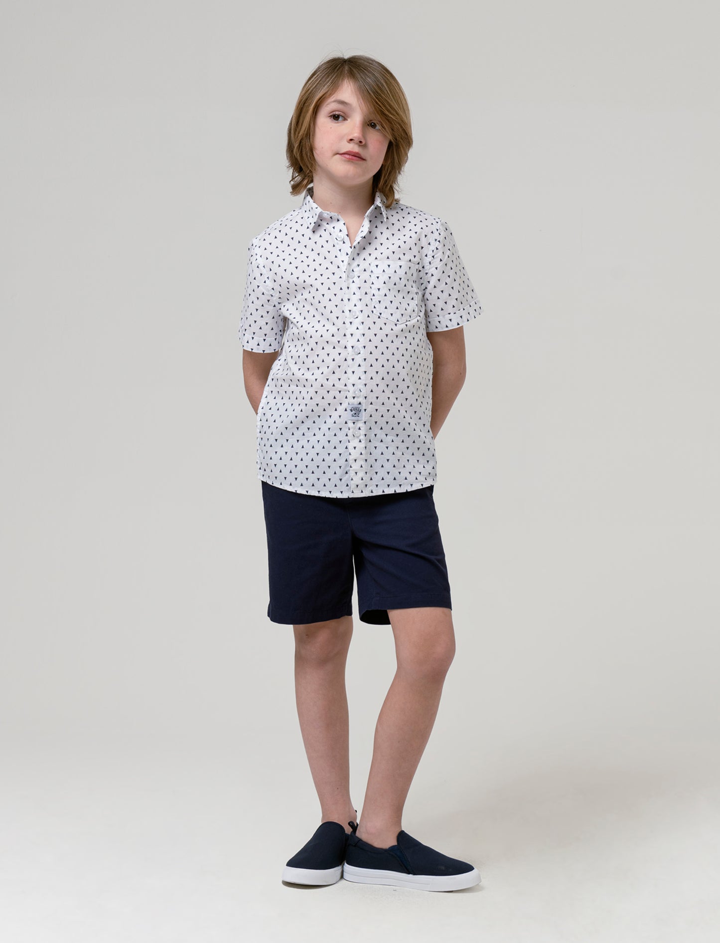 Bermuda in cotone da bambino - Blu