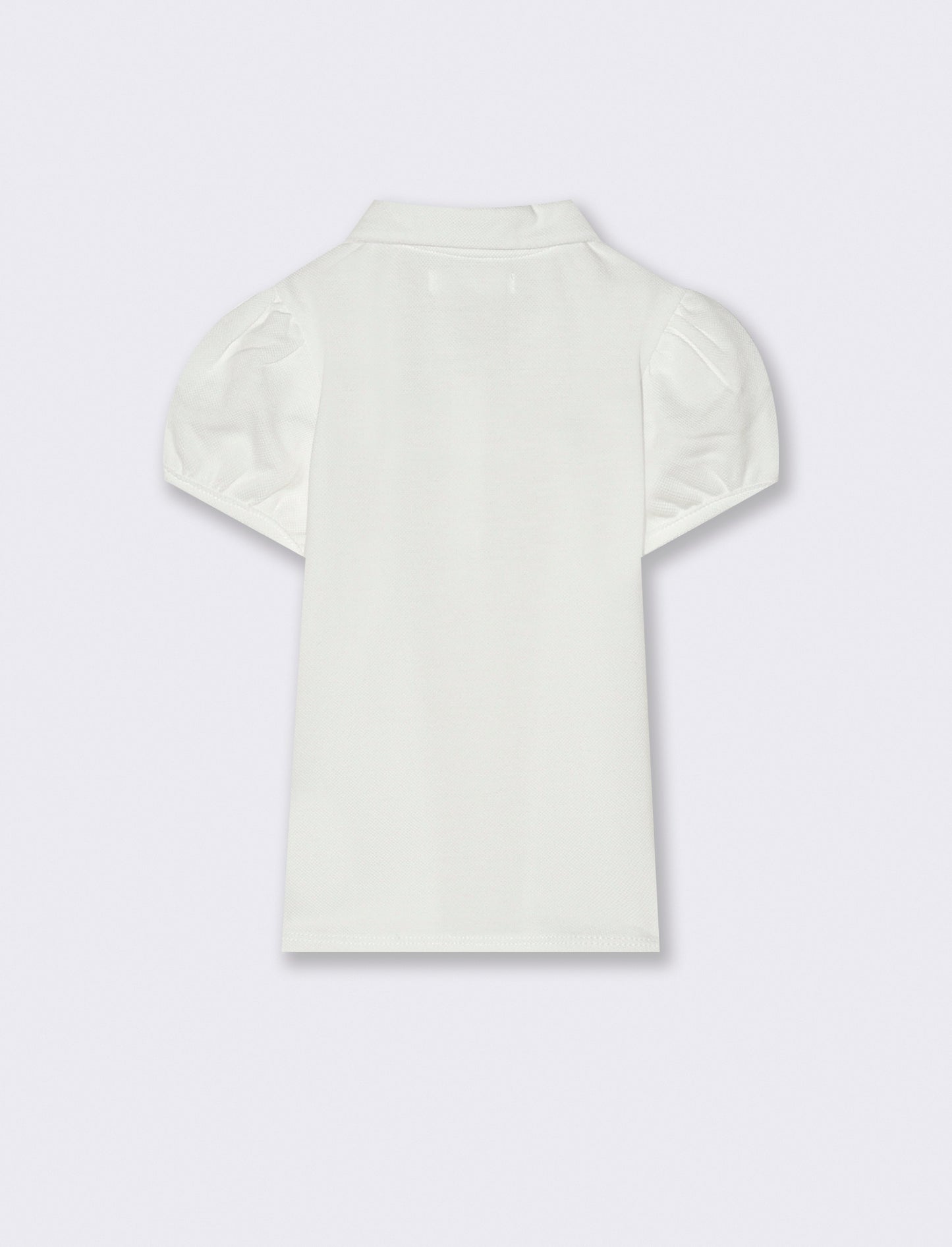 Polo con bottoncini da neonata - Bianco