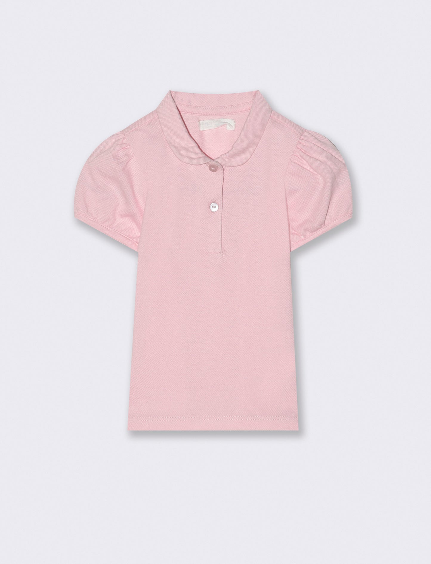 Polo con bottoncini da neonata - Rosa