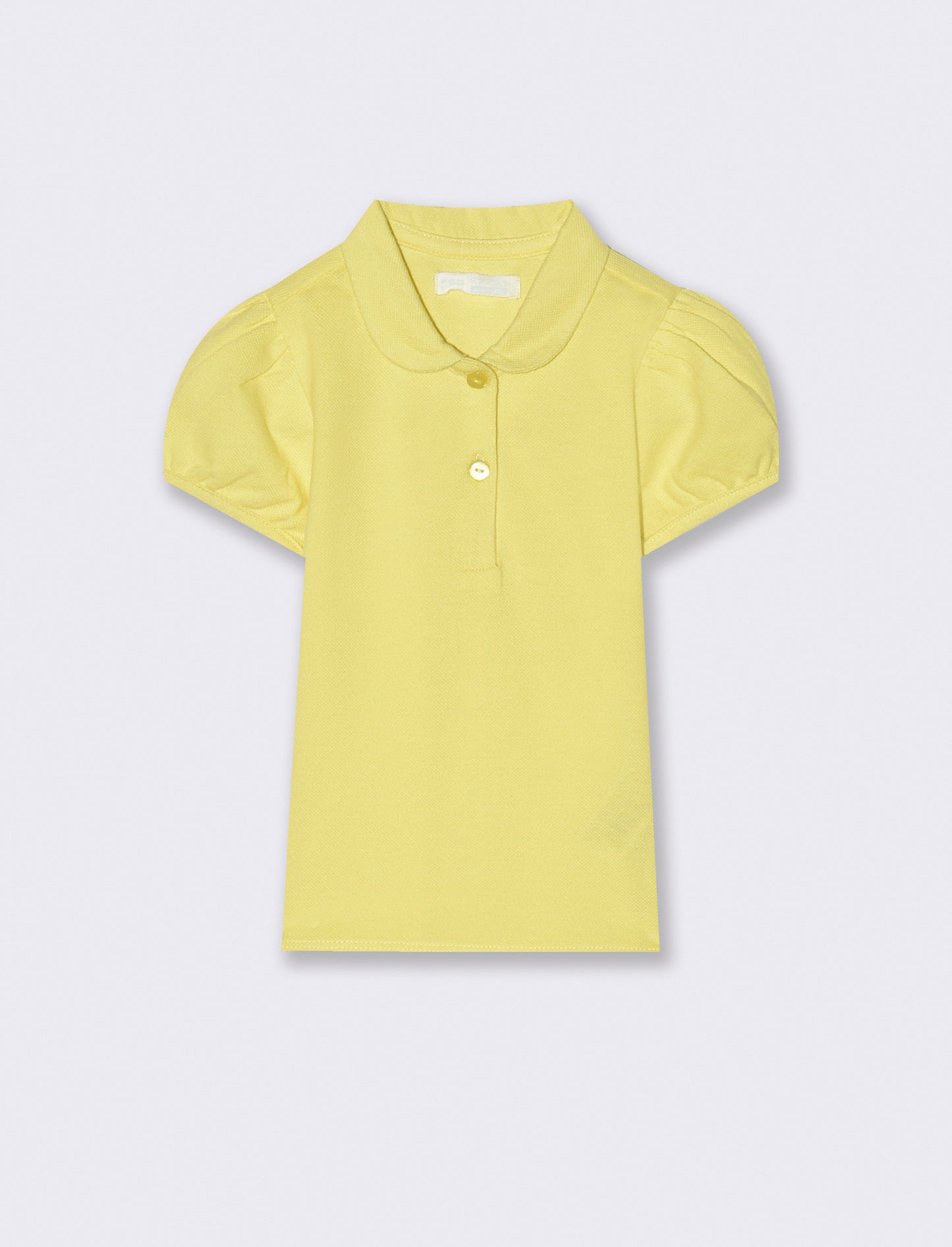 Polo con bottoncini da neonata - Giallo