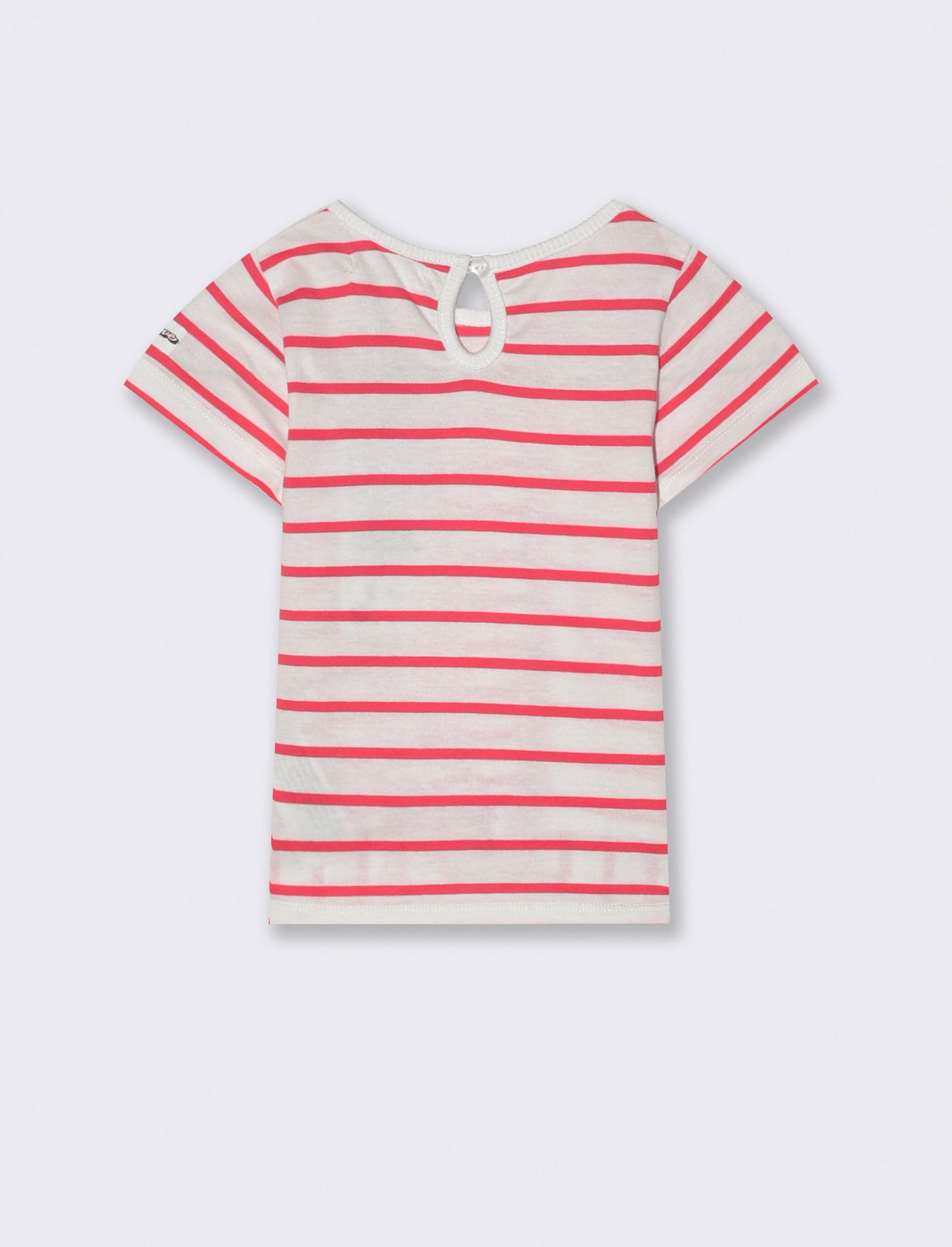 Maglia a righe da neonata - Fuxia