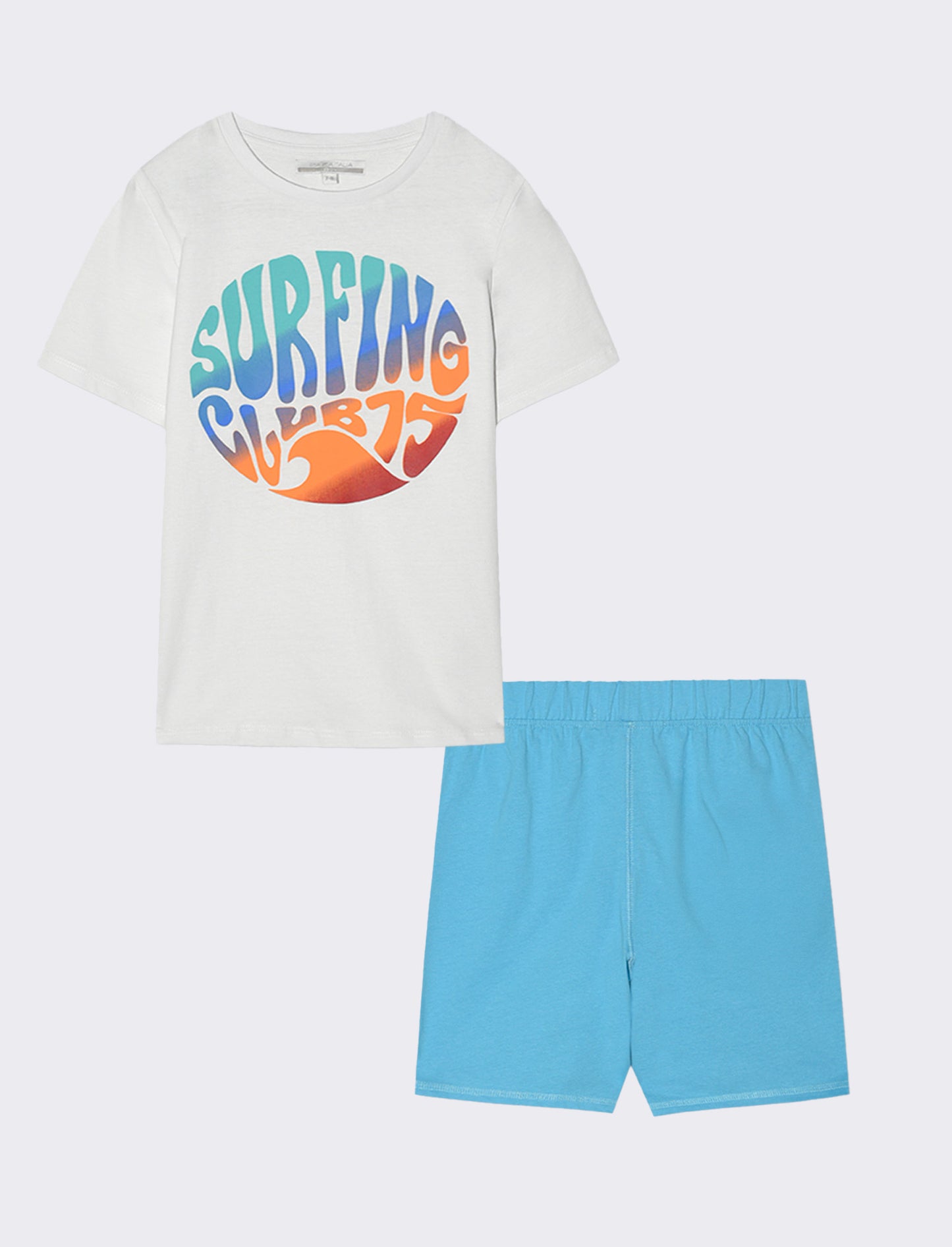Set due pezzi mezza manica bambino - Bianco